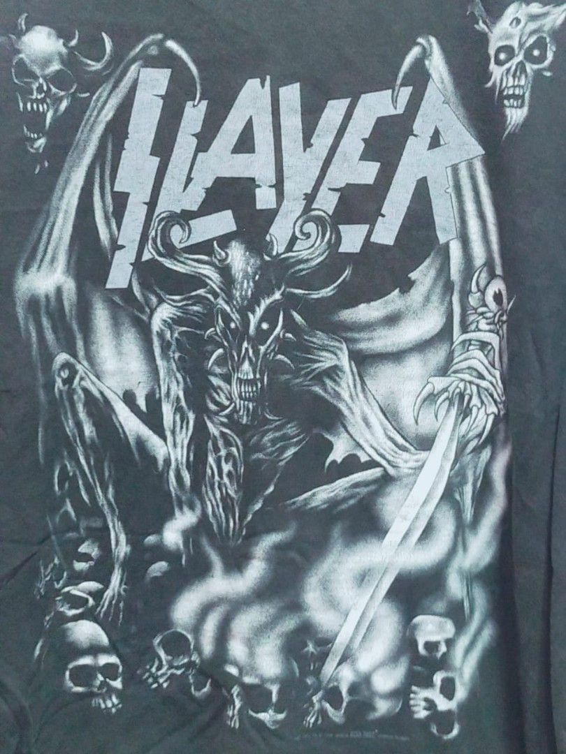 Slayer Vintage 1996 Slayer Fly Beams Japan LS Skull Tee Size US M / EU 48-50 / 2 - 6 Thumbnail