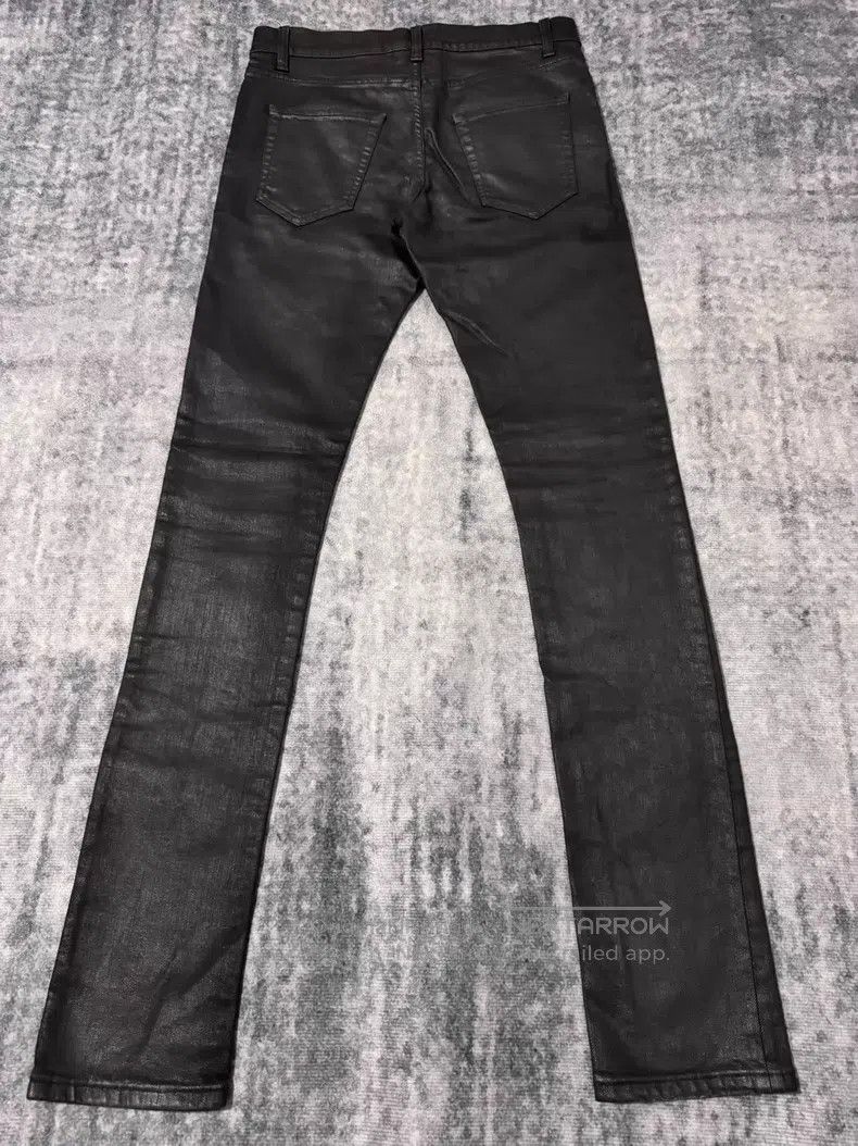 Saint Laurent Paris Saint Laurent Paris Black Vinyl Coated Wax Finished Basic Size US 28 / EU 44 - 2 Thumbnail