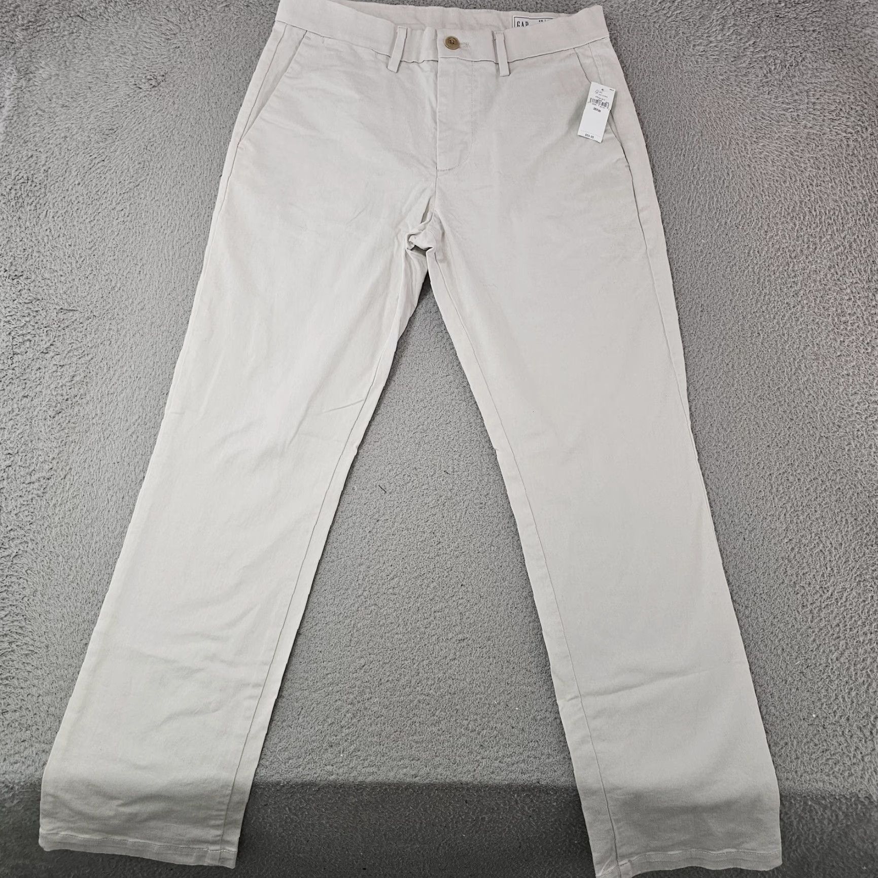 Gap GAP Pants Mens 28x28 Beige Straight Leg Chino Regenerative Cotton New Tags Size US 28 / EU 44 - 2 Thumbnail