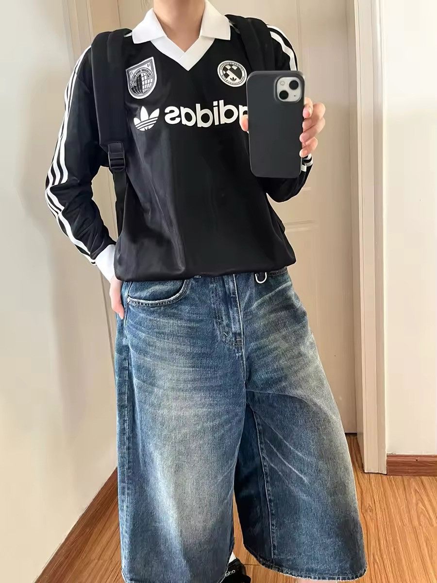Japanese Brand × Jean Wide Leg Denim Short Size 30" / US 8 / IT 44 - 4 Thumbnail