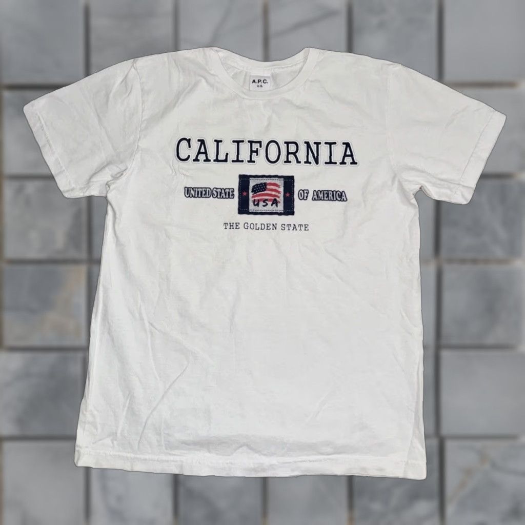 A.P.C. VINTAGE A.P.C. Graphic T-Shirt White XS Women’s Casual Tee 90s Y2K USA California Size XS / US 0-2 / IT 36-38 - 1 Thumbnail