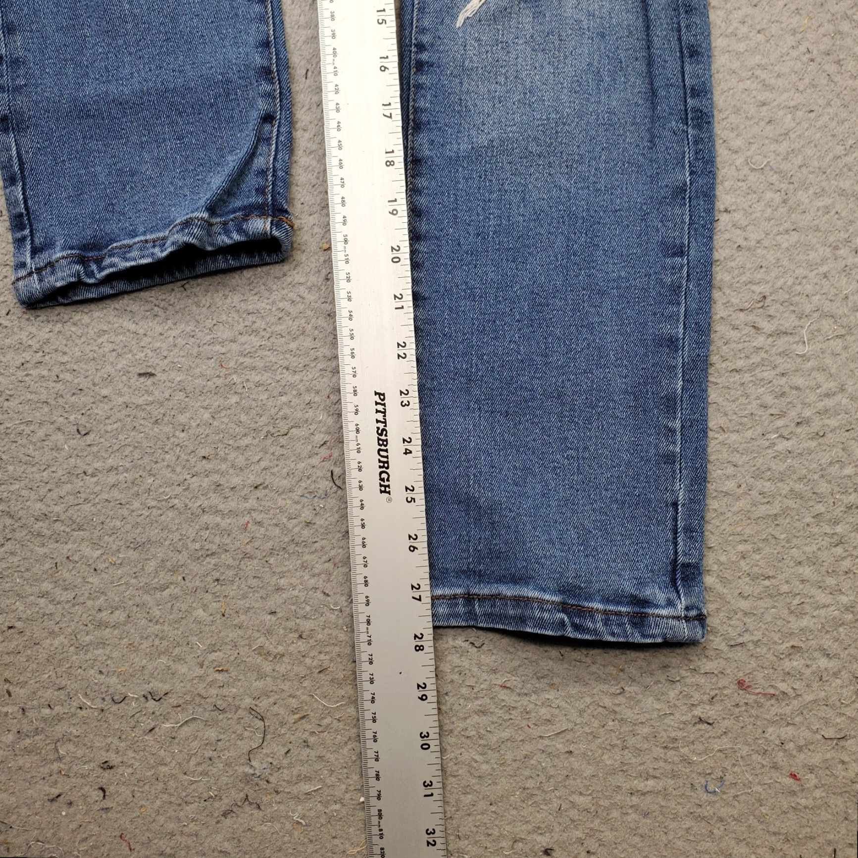 Vintage Rachel Roy Jeans Women's 6/28 Blue Denim Stretch Boho High Waisted Denim Jeans Distressed 5-Pocket Regular Fit Womens Size 6Blue Size 28" / US 6 / IT 42 - 4 Thumbnail