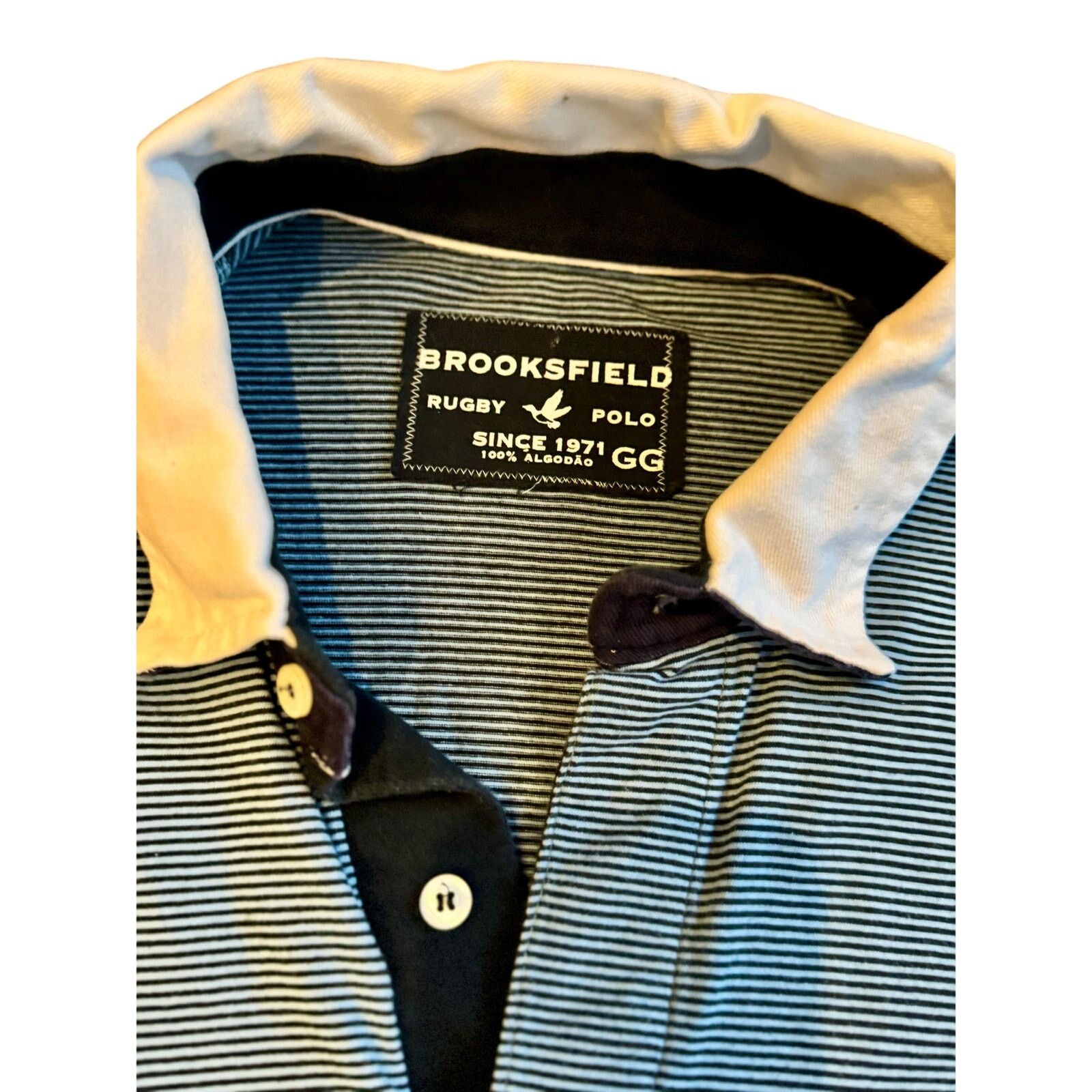 Brooksfield Brookfield Rugby Striped Polo Shirt Size US XL / EU 56 / 4 - 3 Thumbnail