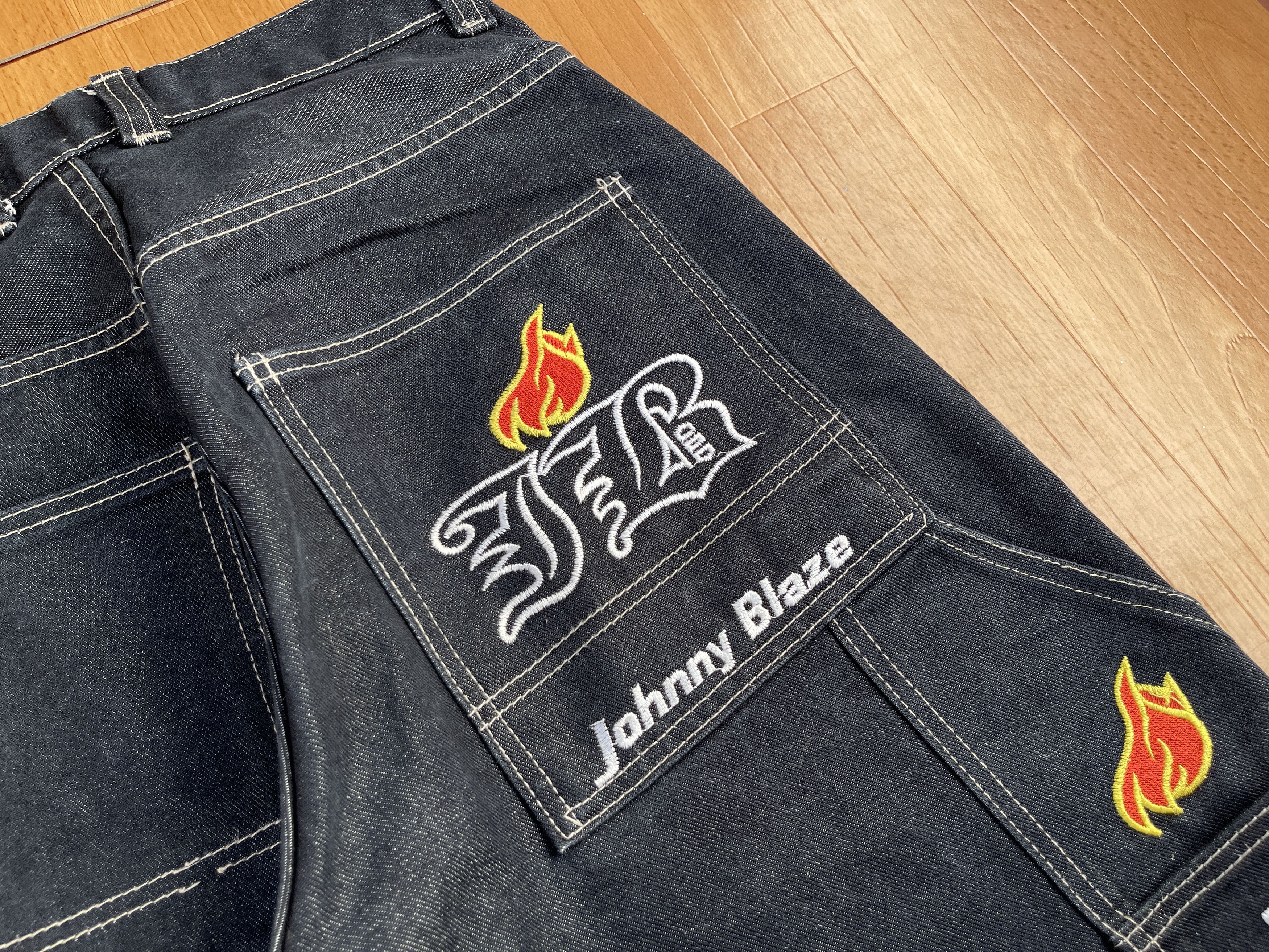 Wu-Tang Clan Johnny Blaze jeans shiny metallic silver baggy Wu Wear 28 Size US 28 / EU 44 - 5 Thumbnail