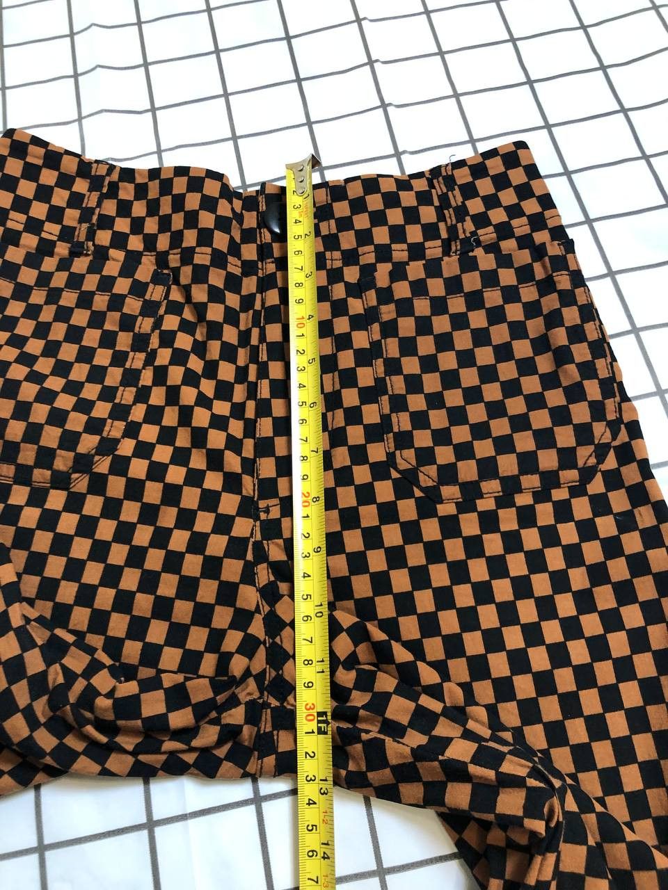 Other Maeve by Anthropologie Orange Brown and Black Checkered the Size US 26 / EU 42 - 13 Thumbnail