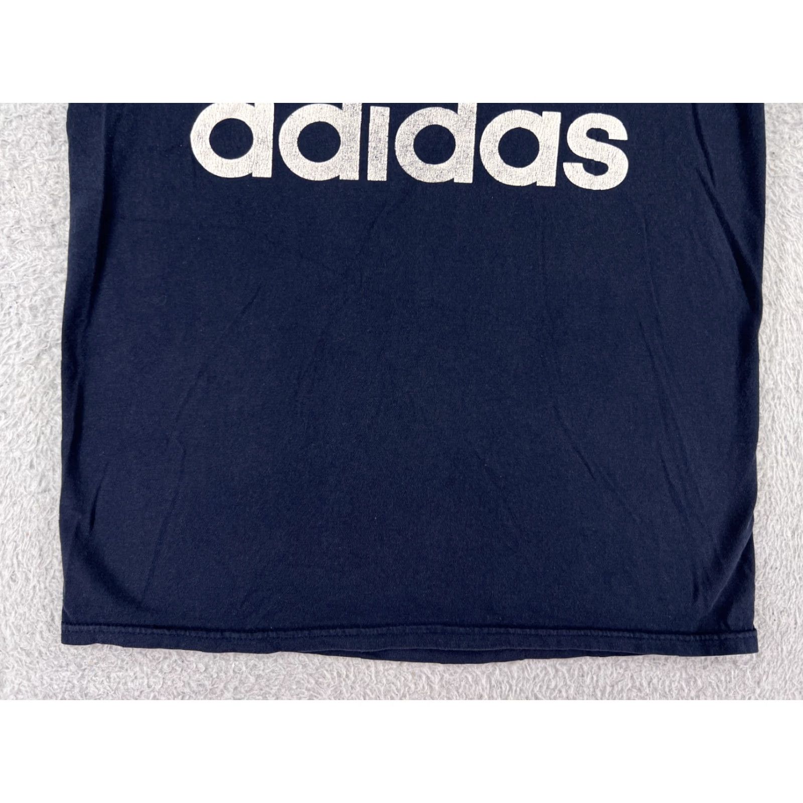 Adidas Adidas Shirt Mens Small Blue Short Sleeve Crew Neck 100% Cotton Logo Size US S / EU 44-46 / 1 - 6 Thumbnail