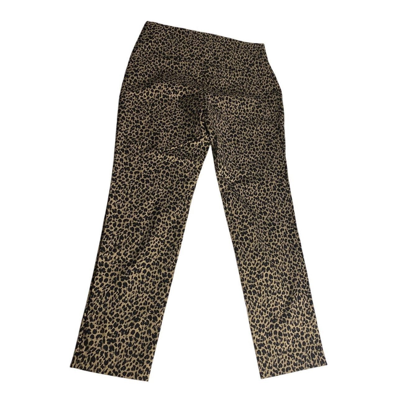 Other Chic Animal Print Straight Leg Pants Leopard A New Day 8 Size 30" / US 8 / IT 44 - 5 Thumbnail