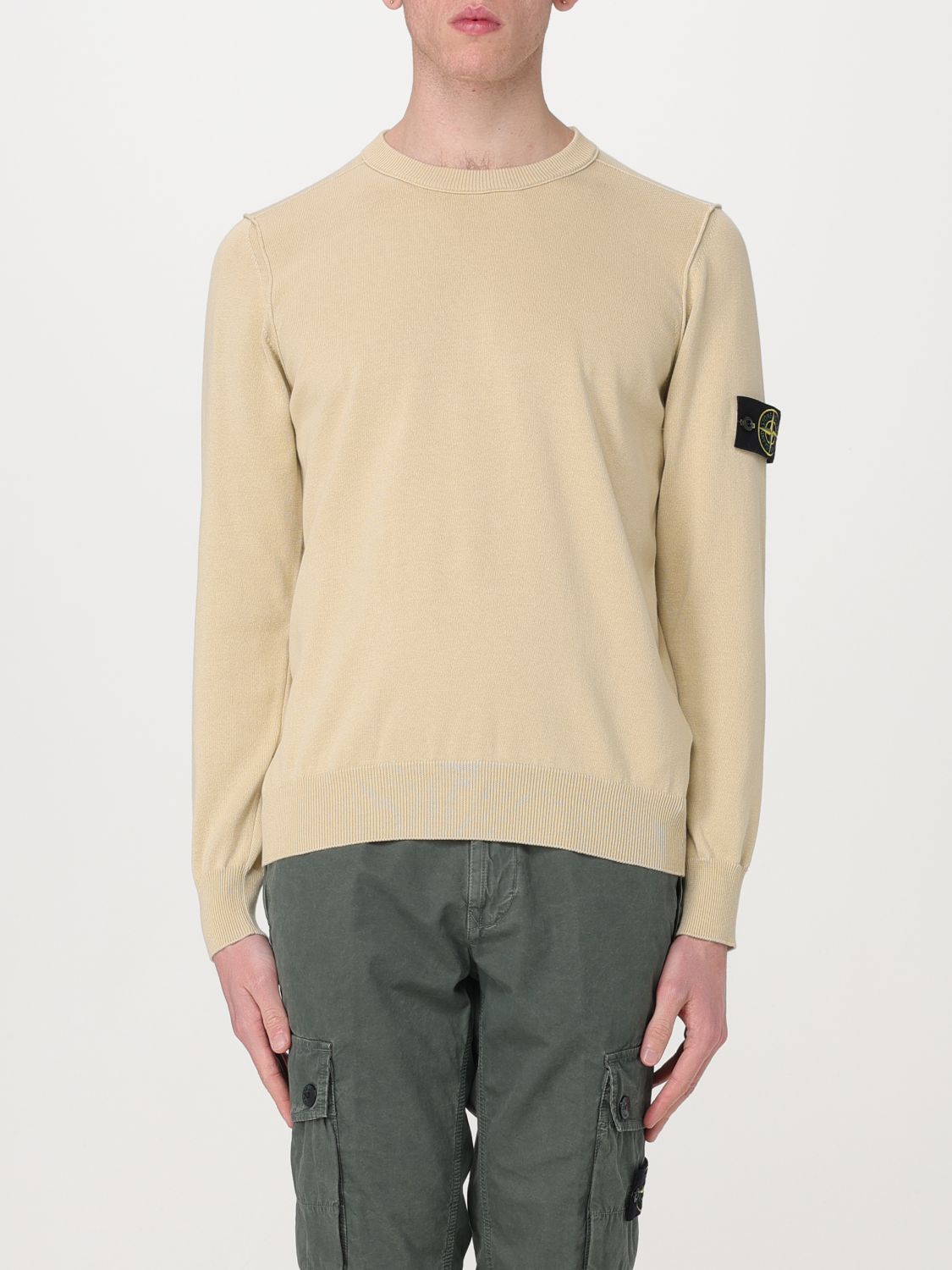 image of Stone Island Sweater Men Beige (Size 2XL)