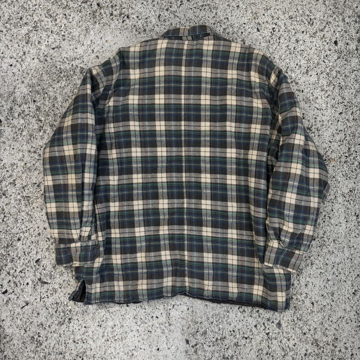 Vintage Thrashed Faded Plaid Flannel Jacket ERD Grunge Chrome Size US XL / EU 56 / 4 - 8 Thumbnail