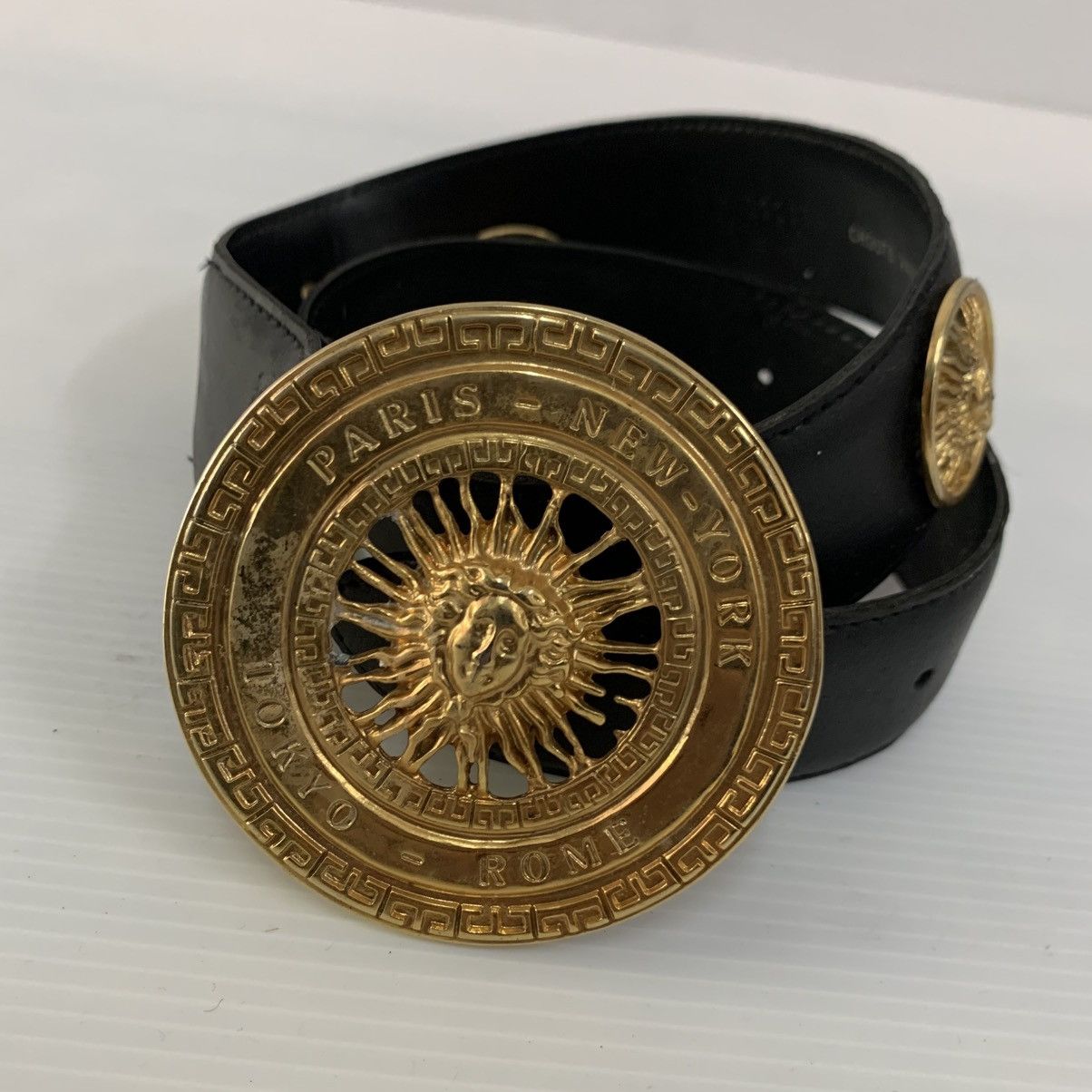 Vintage DESIGN Like Gianni Versace Leather Belts Size ONE SIZE - 2 Thumbnail