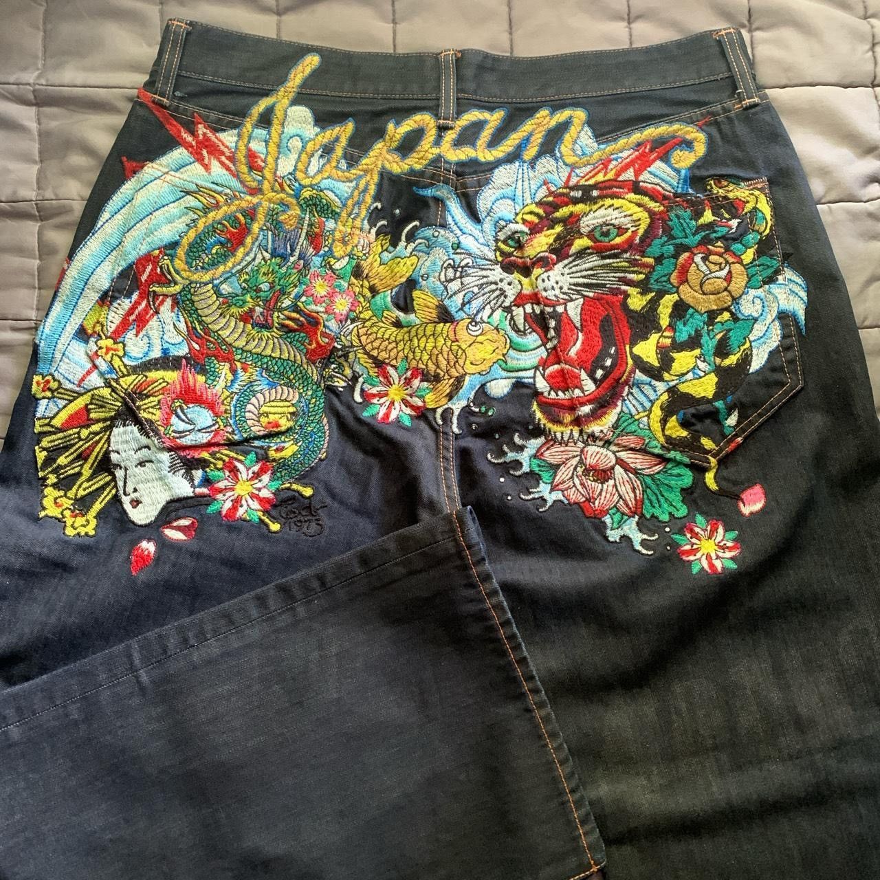 Ed Hardy × Vintage Ed Hardy Jeans/ Waist 38/Length 34 Size US 38 / EU 54 - 1 Thumbnail