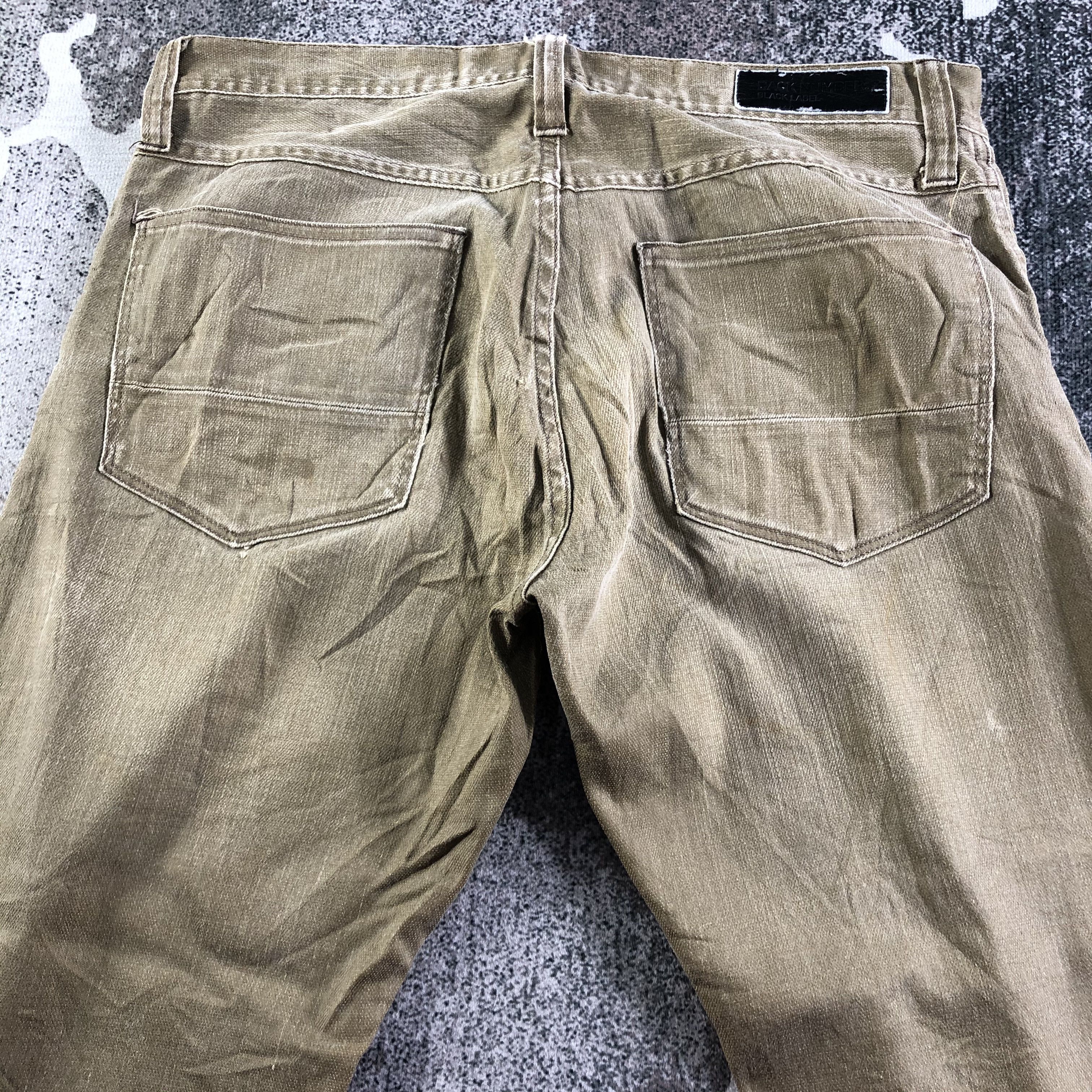 Japanese Brand Back Number Jeans Faded Green Denim KJ3156 Size US 33 - 4 Thumbnail