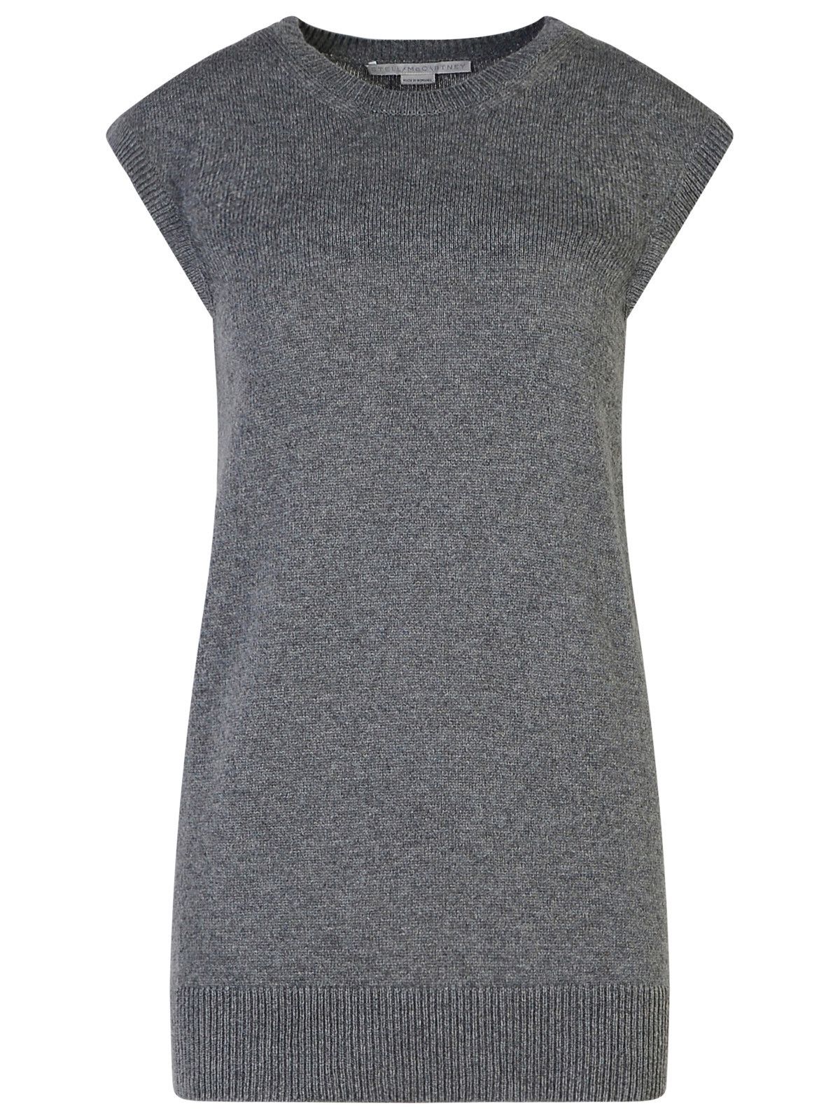 image of Stella Mccartney 'Stella Mccartney' Sleeveless Grey Cashmere Sweater, Women's (Size XS)