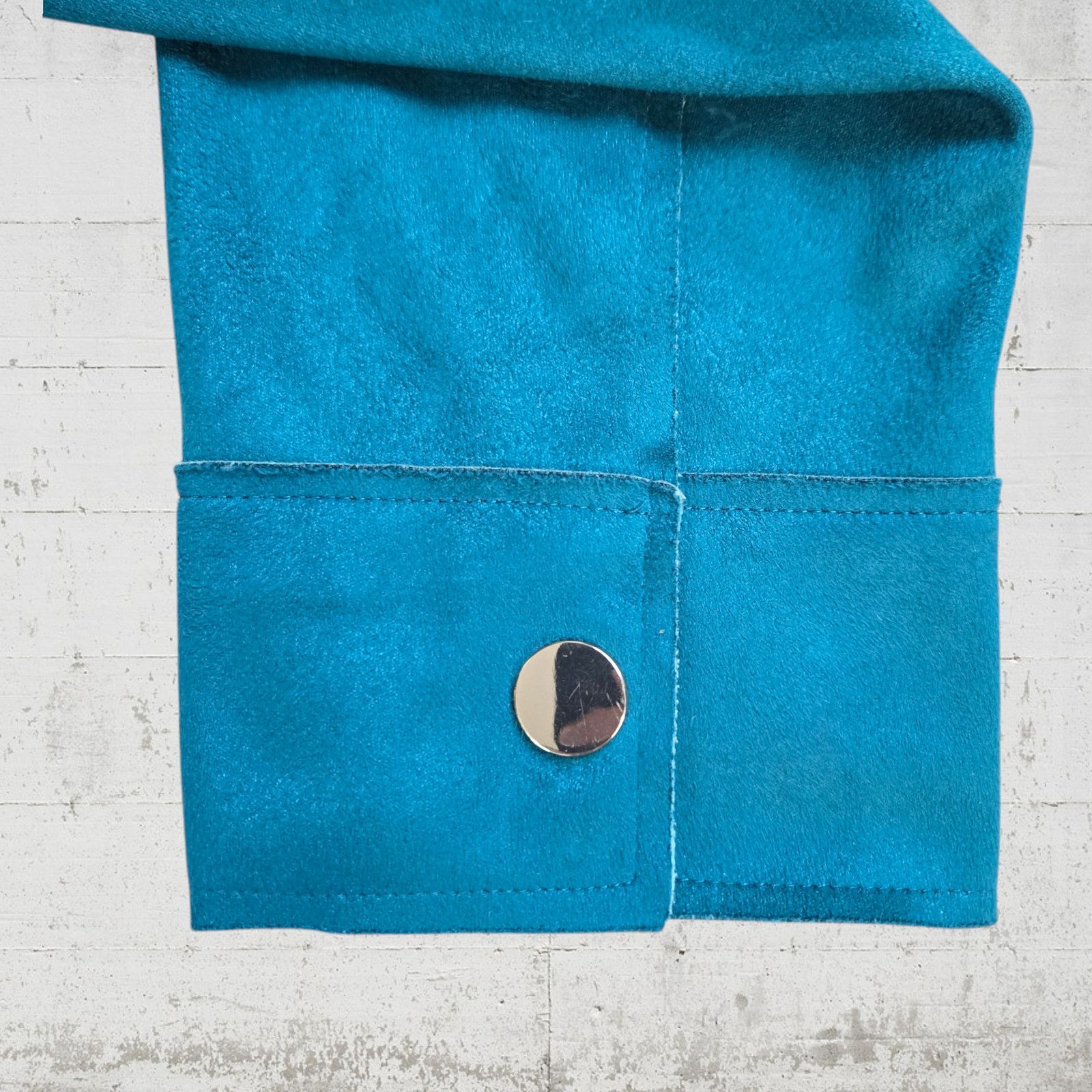 Chicos Chicos Teal Faux Suede Jacket Size Medium Size M / US 6-8 / IT 42-44 - 4 Thumbnail