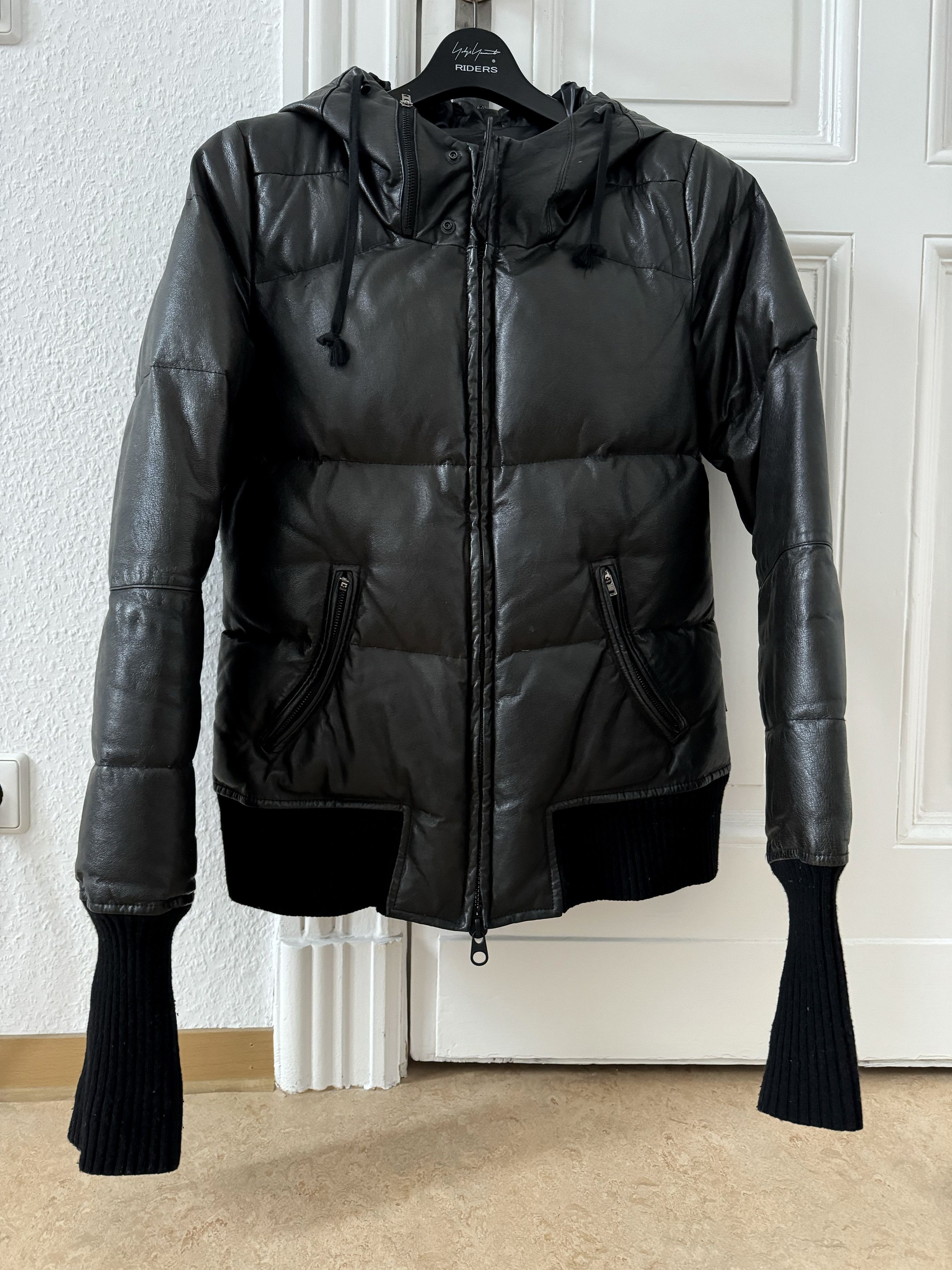 Le Grande Bleu (L.G.B.) Leather Down Bomber Jacket Size US M / EU 48-50 / 2 - 1 Thumbnail