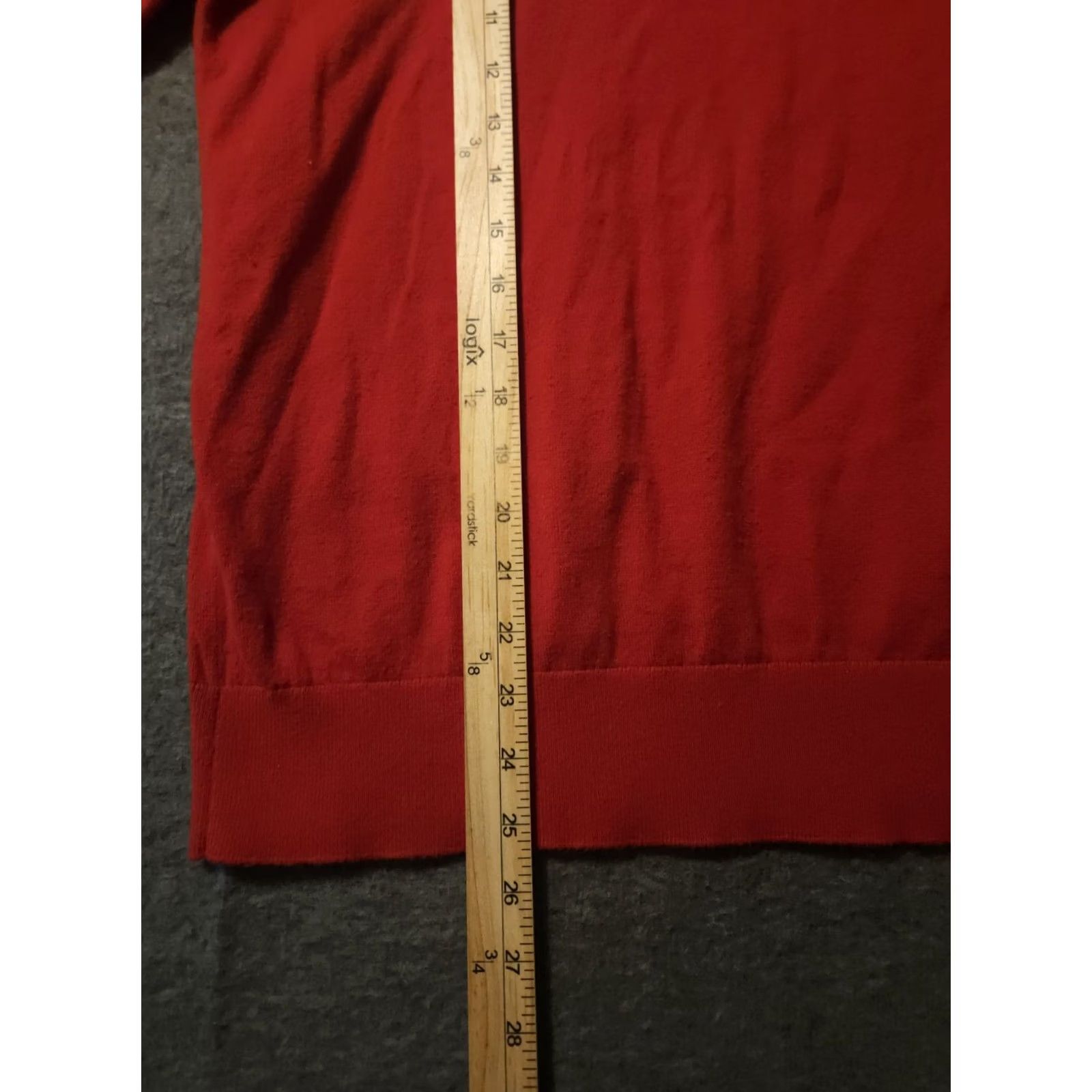 Michael Kors Michael Kors Sweater Women's L Red Long Sleeve Crew Neck Lightweight Polyester Knit Rhinestone Logo Pullover Size L / US 10 / IT 46 - 4 Thumbnail