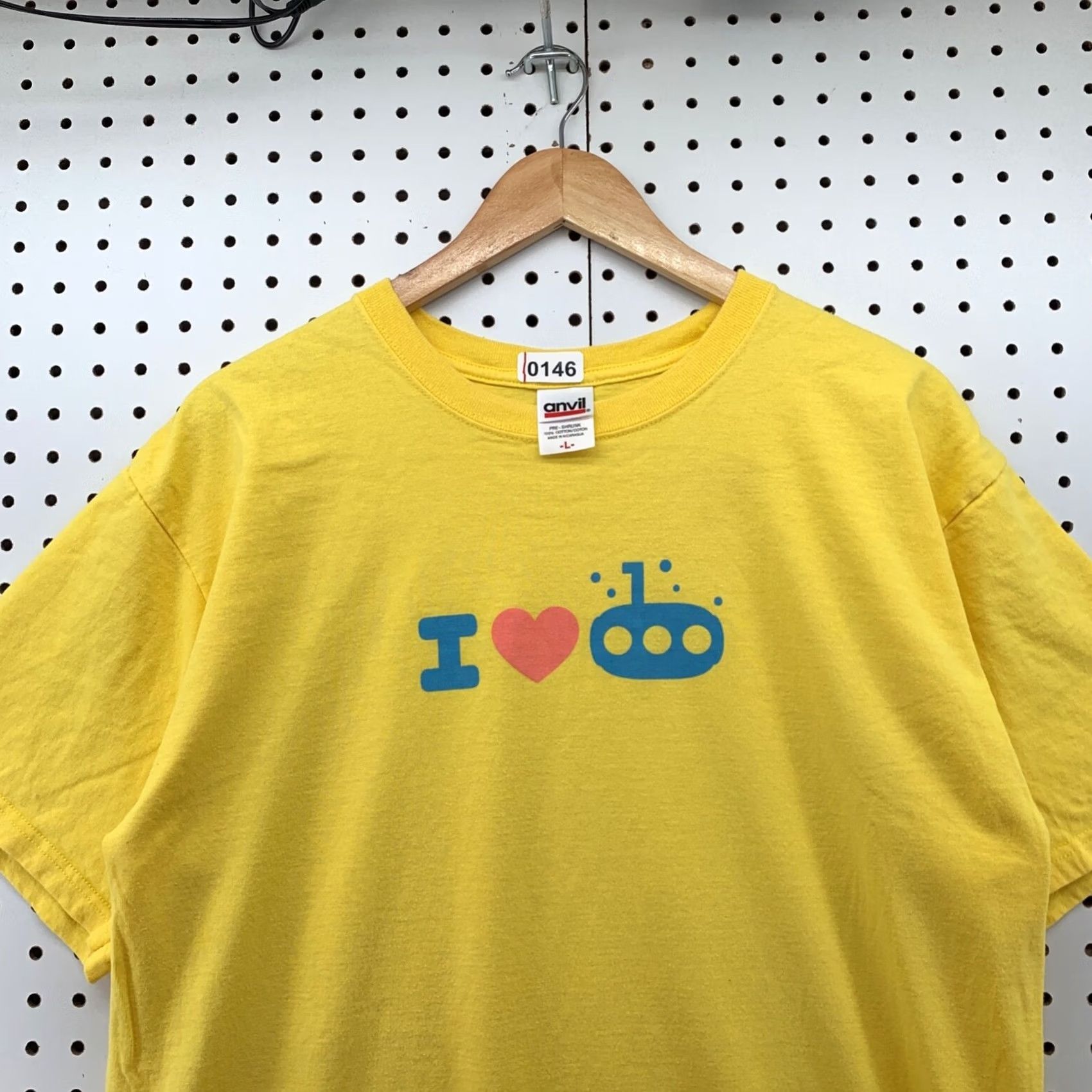 Anvil VINTAGE I Love Yellow Submarine Shirt Mens L Logo 90s Band Music T-Shirt Size US L / EU 52-54 / 3 - 5 Thumbnail