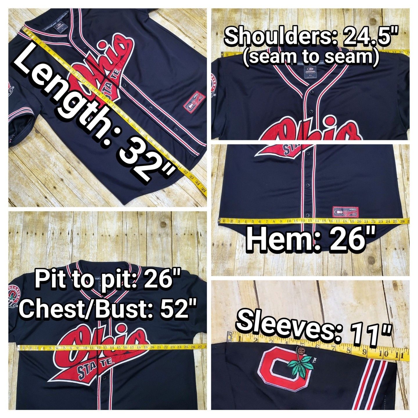 Colosseum Athletics Vtg Colosseum Ohio State Buckeyes Jersey Rare Black Version Size US XL / EU 56 / 4 - 11 Thumbnail