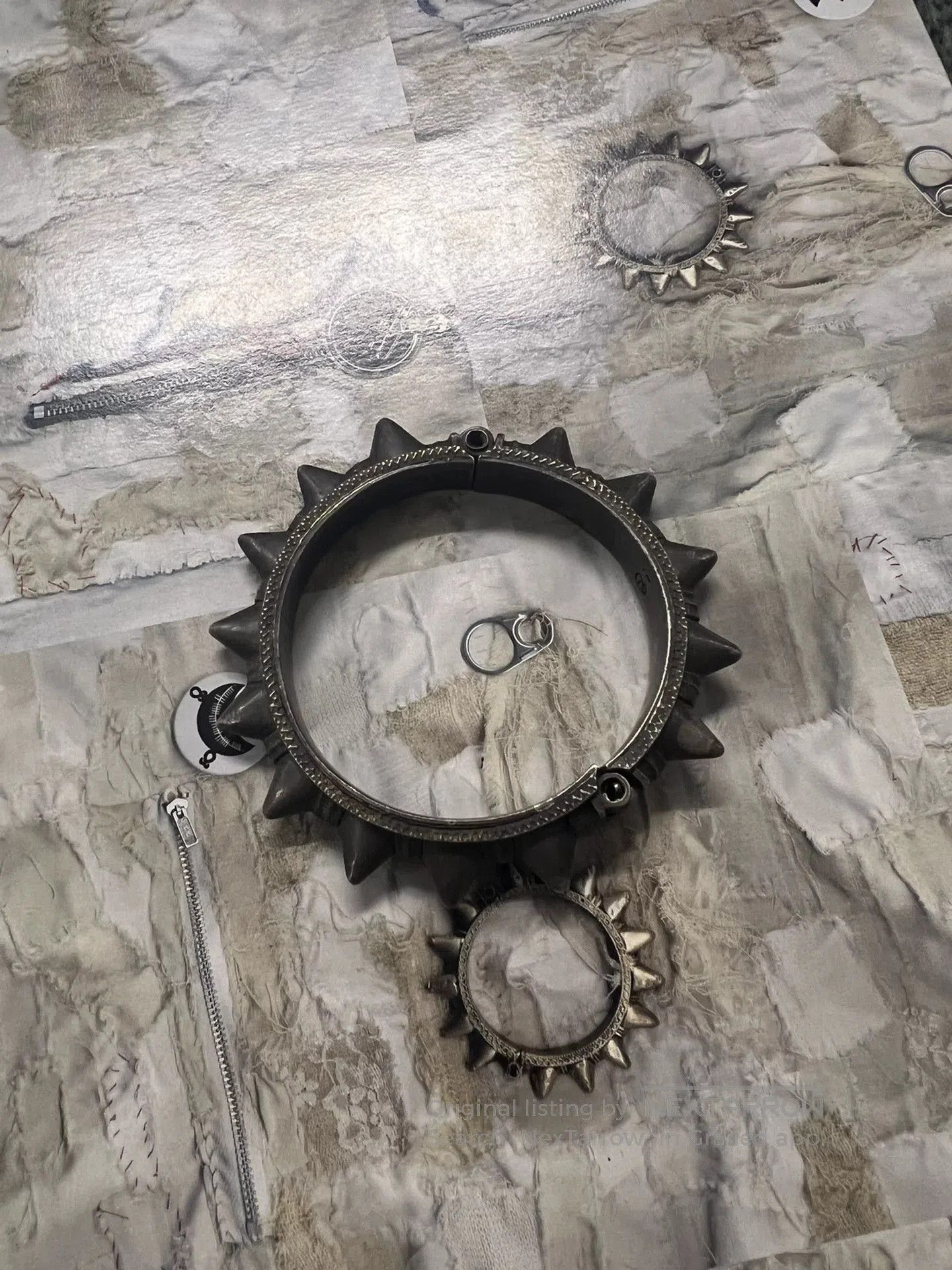 Undercover UNDERCOVER Scab Zipper Spike Bracelet. Size ONE SIZE - 2 Thumbnail