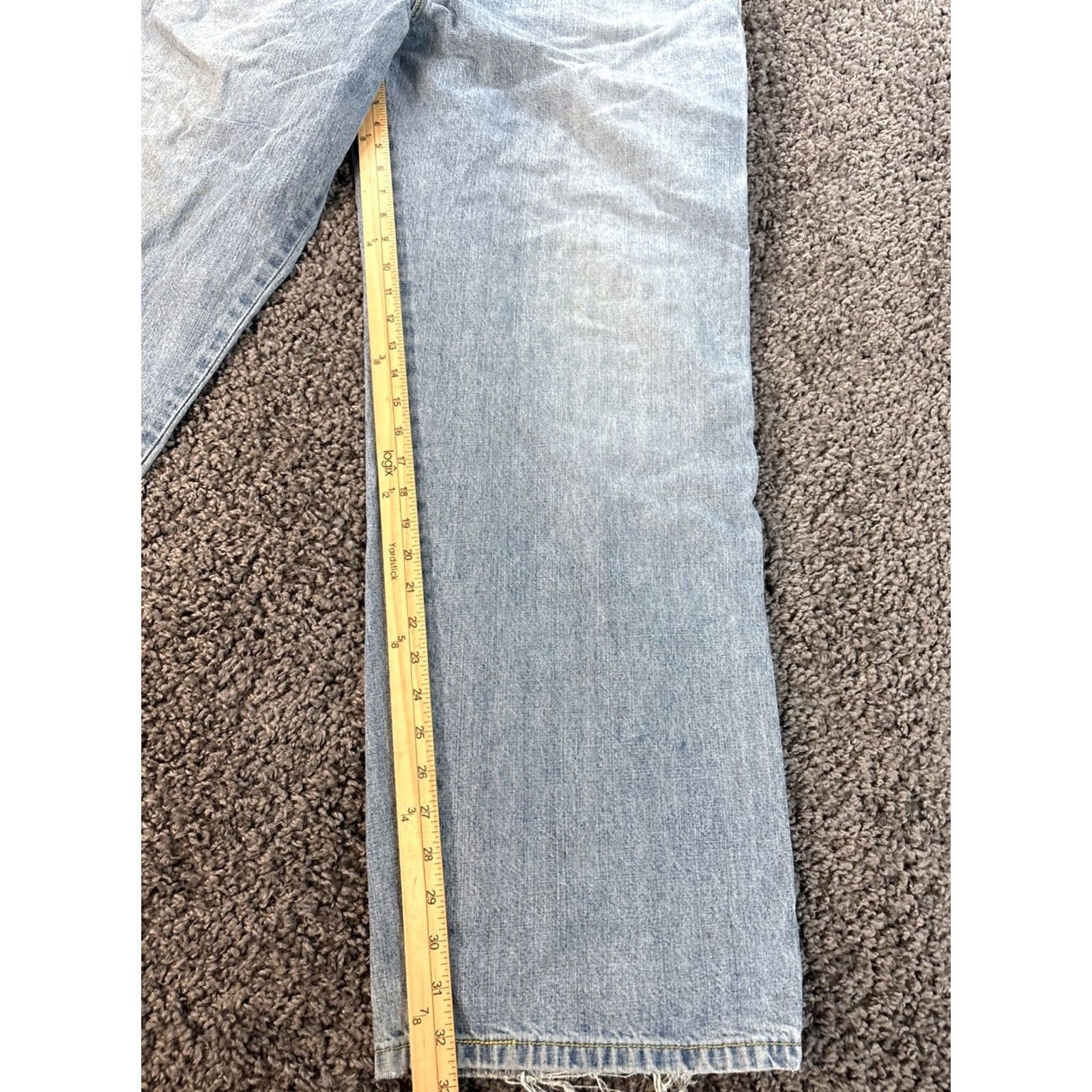 Levi's VTG Levi's Silvertab Carpenter Jeans Mens 40x33 Baggy Frayed Light Wash 90s Silver Tab Straight 40 33 Men Mens Size US 40 / EU 56 - 5 Thumbnail