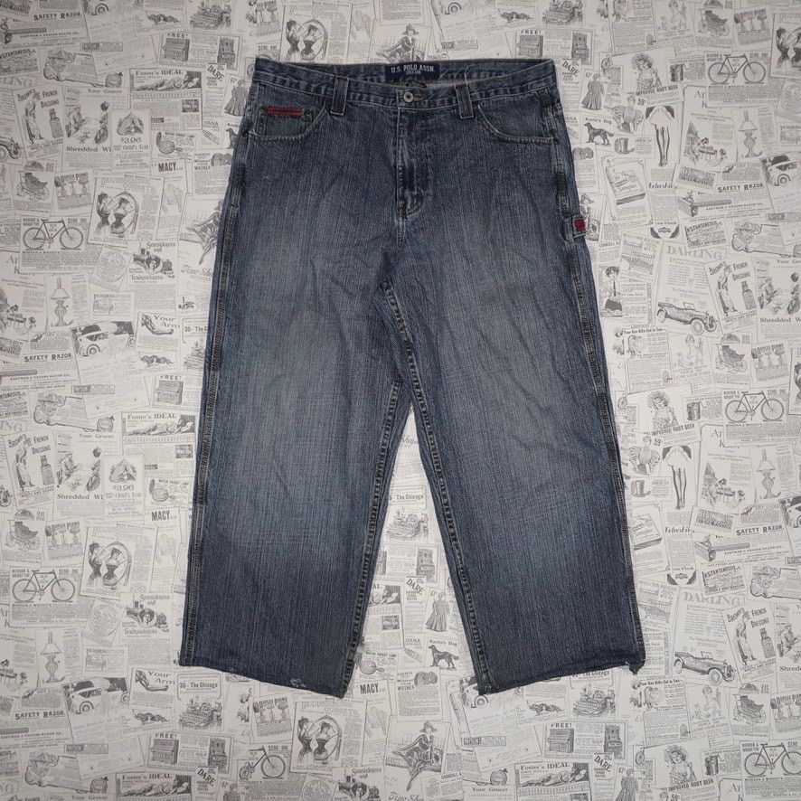 U.S. Polo Assn. 38 - Vintag/ Y2K US Polo ASSN fade workwear carpenter pants Size US 38 / EU 54 - 2 Thumbnail