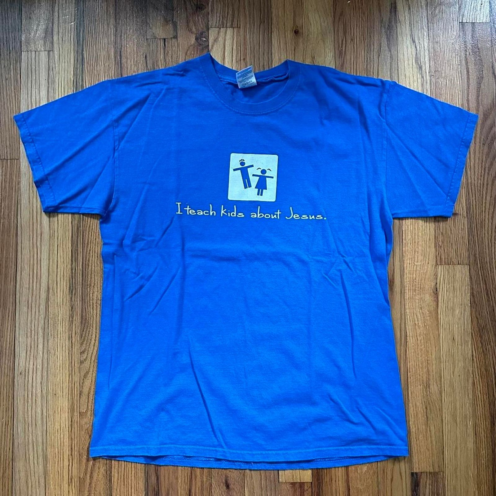 Gildan Y2K Jesus Tee I Teach Kids About Jesus size L Size US L / EU 52-54 / 3 - 1 Thumbnail