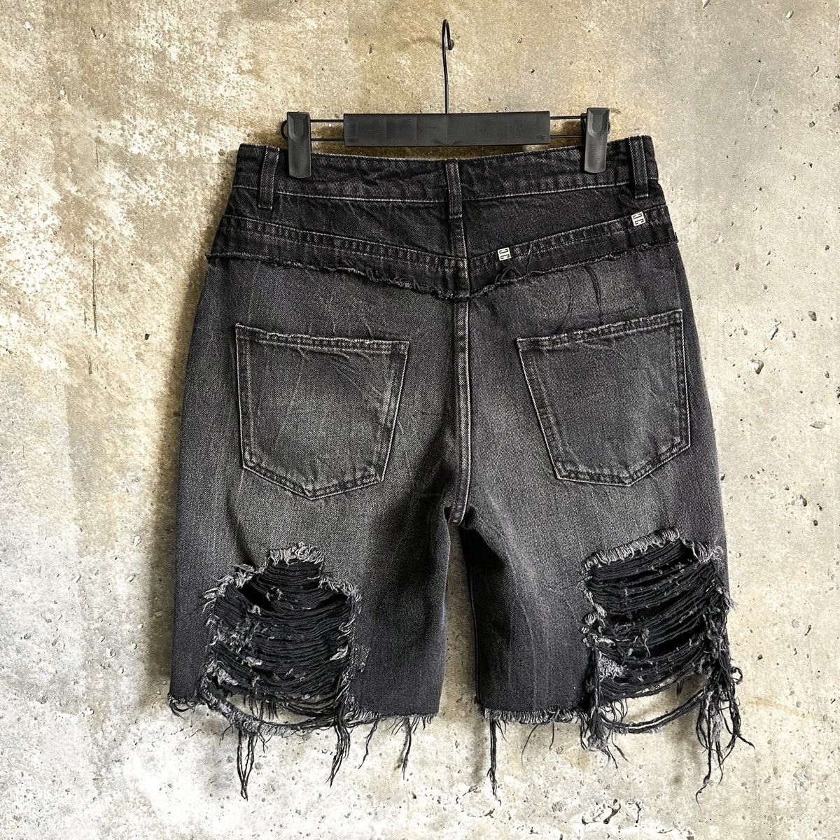 Givenchy Givenchy MMW Hybrid Thrashed Denim Shorts Size US 30 / EU 46 - 2 Thumbnail