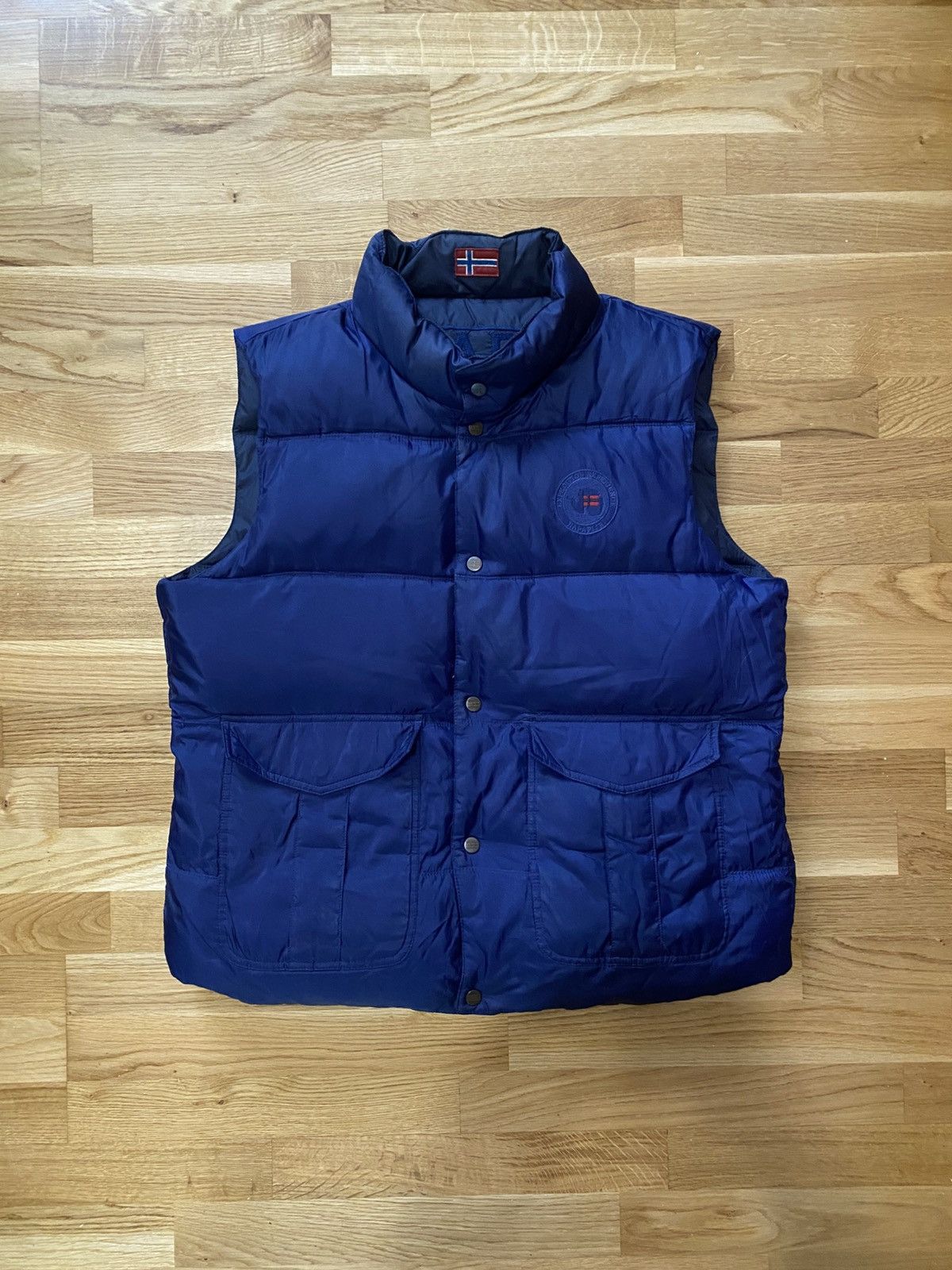 Napapijri Napapijri Vest Mens Reversible Puffer Down Blue XXL Size US XXL / EU 58 / 5 - 4 Thumbnail