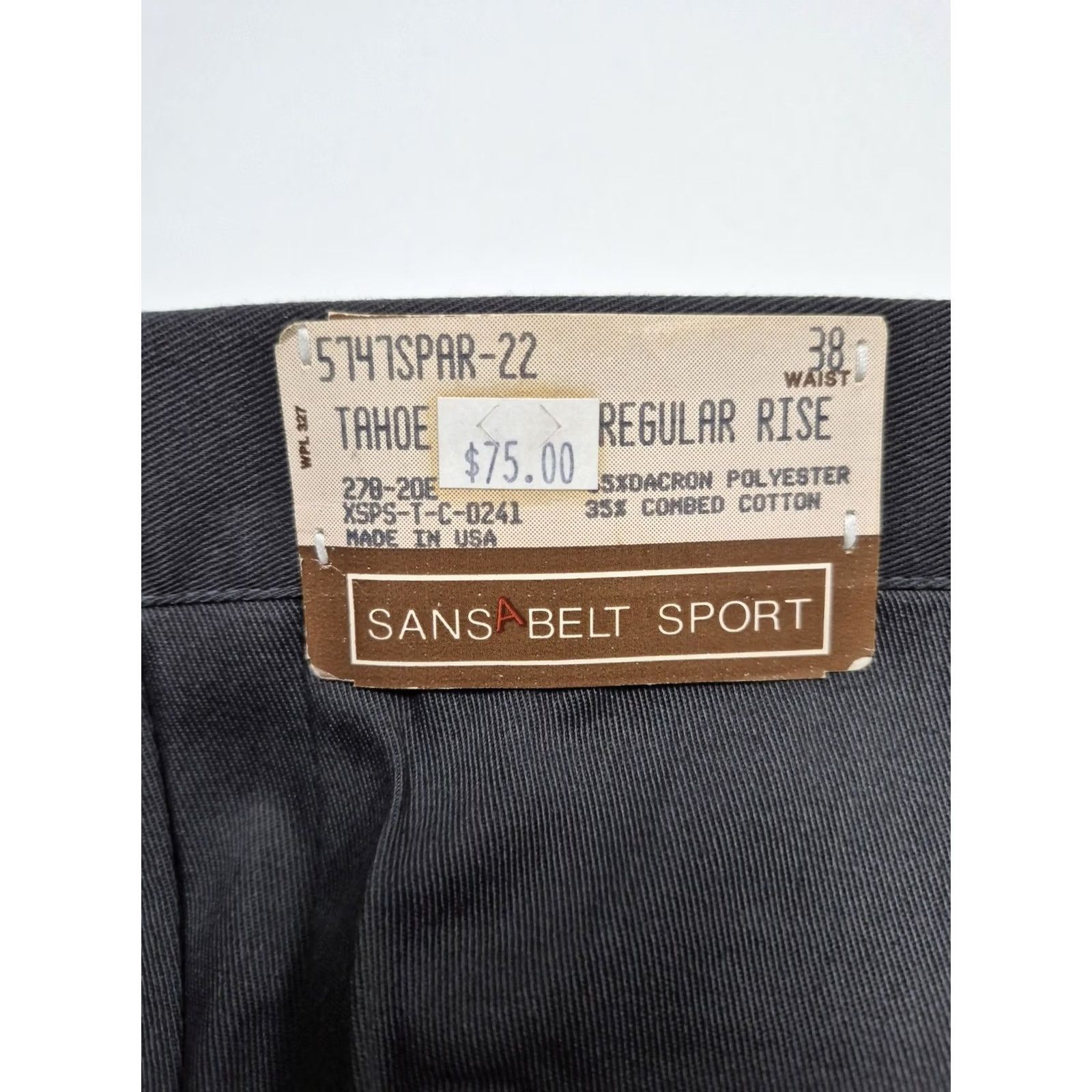 Vintage VINTAGE Sansabelt Sport Dress Pants Mens 38x36 Gray Polyester Flat Front Unhemmed VTG Size US 38 / EU 54 - 4 Thumbnail