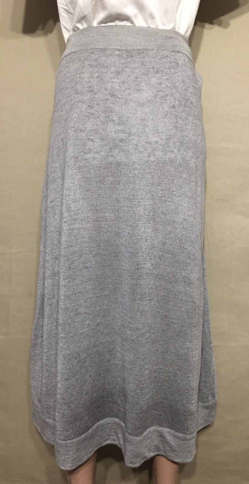 Bamford BAMFORD England Linen Silk Grey Maxi Skirt Size L Size 30" / US 8 / IT 44 - 7 Thumbnail