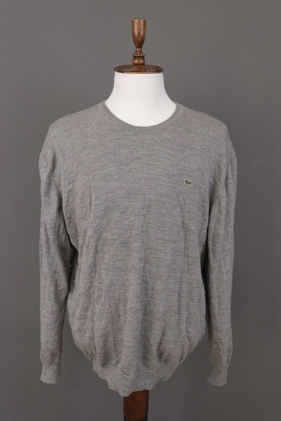 Lacoste Lacoste Gray Wool Knit Cewq Neck Long Sleeve Sweater Size 7 Size US M / EU 48-50 / 2 - 1 Thumbnail