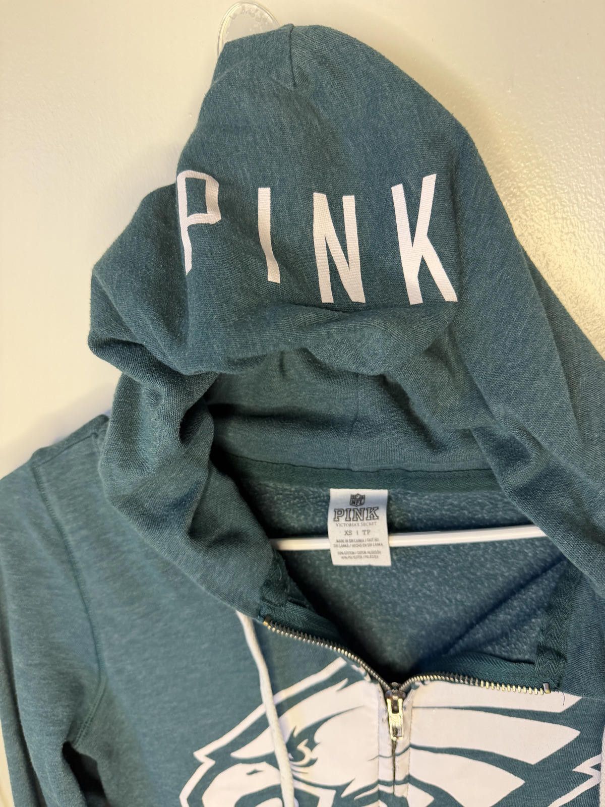 Pink Vintage Eagles X Pink Zip Up Hoodie Size XS / US 0-2 / IT 36-38 - 2 Thumbnail