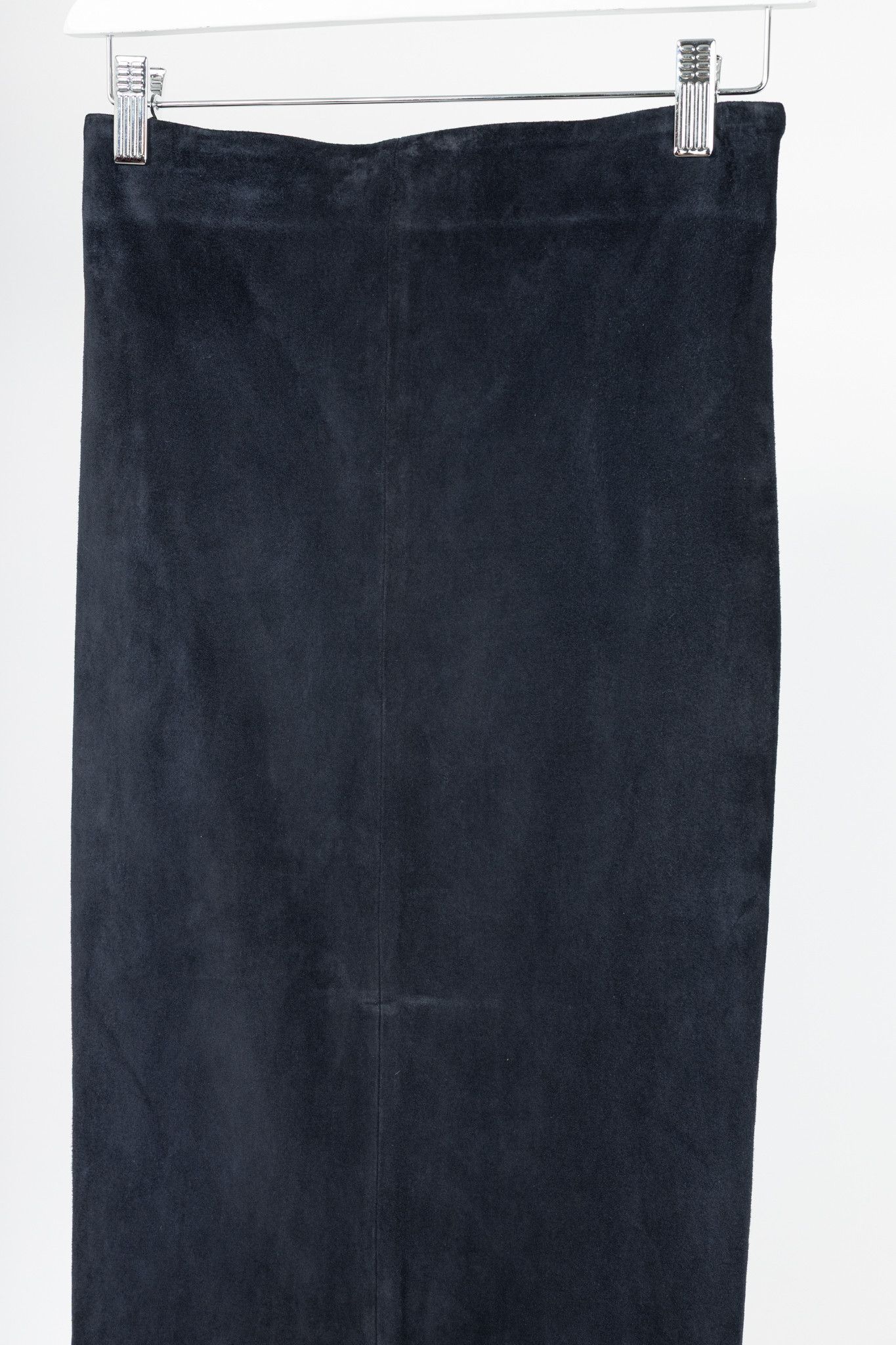 Brunello Cucinelli Brunello Cucinelli AW/16 Navy Suede Pencil Skirt Size 27" / US 4 / IT 40 - 3 Thumbnail
