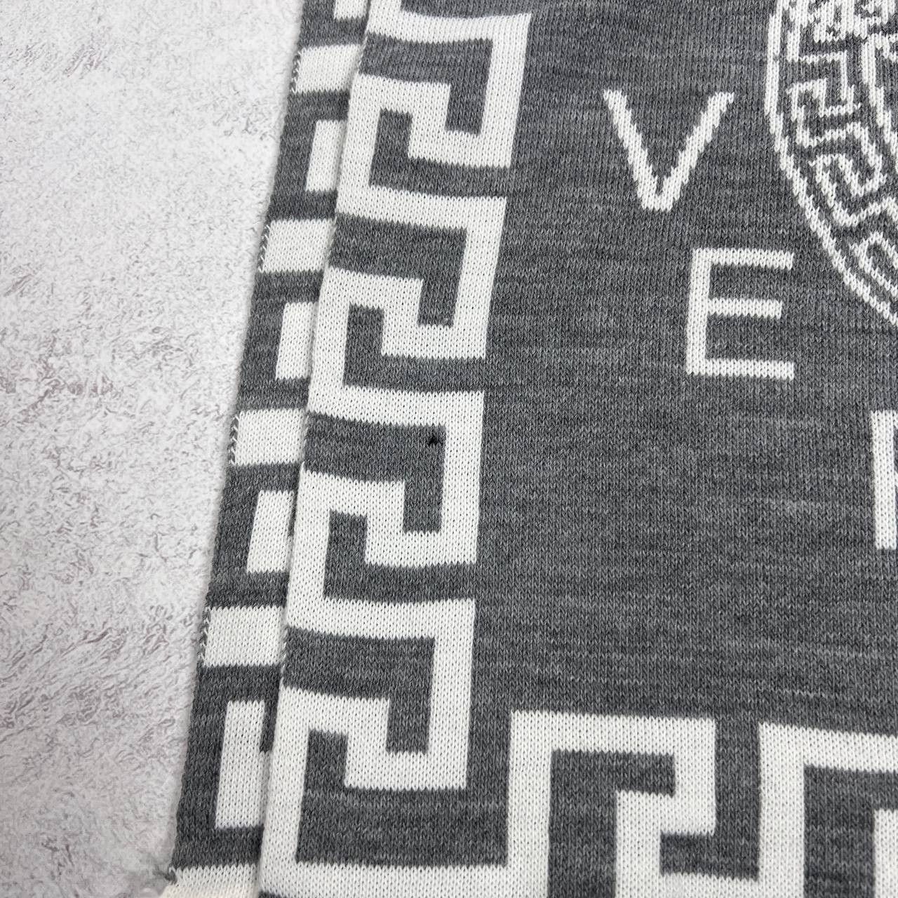 Versace VERSACE Scarf Grey Medusa Head Logo Greek Key Greca Border Size ONE SIZE - 7 Thumbnail