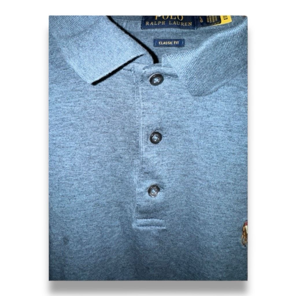 Polo Ralph Lauren Blue Polo Ralph Lauren L/S Soft Touch Polo Shirt Size L Size US L / EU 52-54 / 3 - 3 Thumbnail