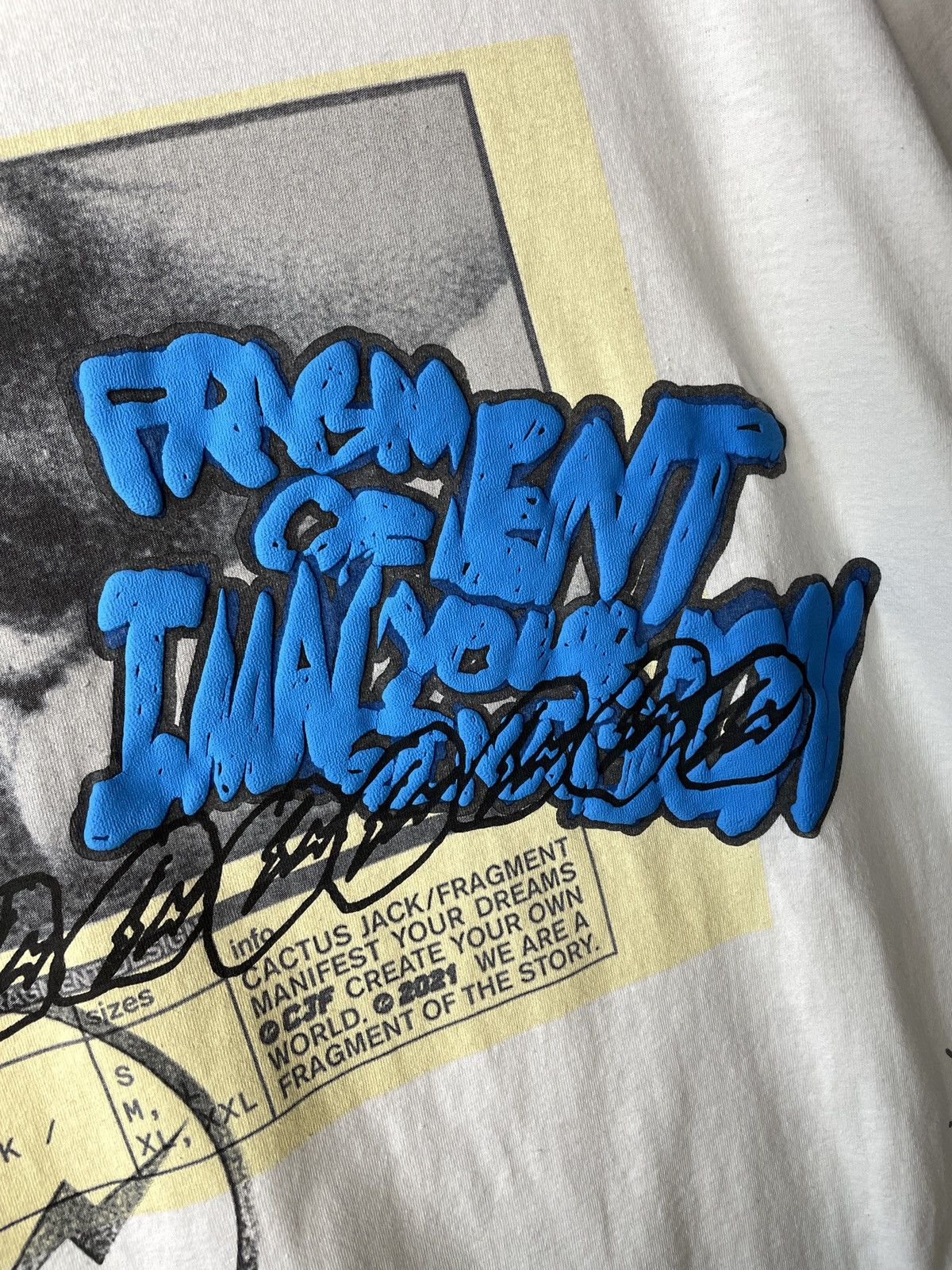 Travis Scott Travis Scott Cactus Jack T-shirt For Fragment Manifest Tee Size US L / EU 52-54 / 3 - 19 Thumbnail