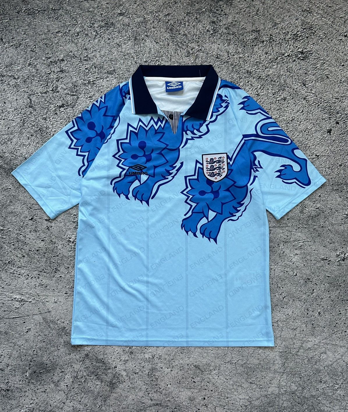 Umbro × Vintage Umbro Retro England 1992/1993 THIRD SHIRT SOCCER Umbro Size US L / EU 52-54 / 3 - 1 Thumbnail