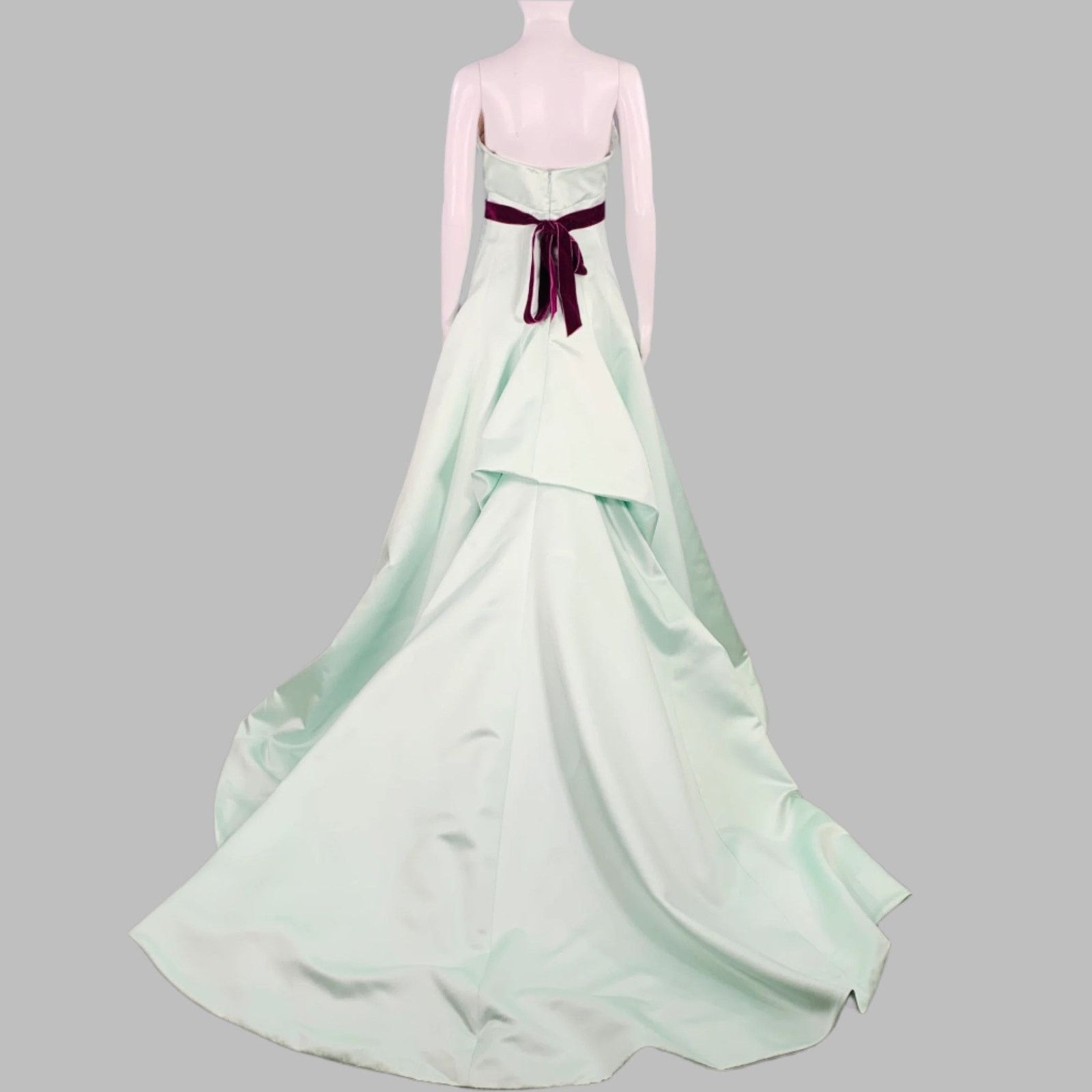 Monique Lhuillier MONIQUE LHUILLIER Size 6 Mint Purple Strapless Evening Gown Size M / US 6-8 / IT 42-44 - 4 Thumbnail