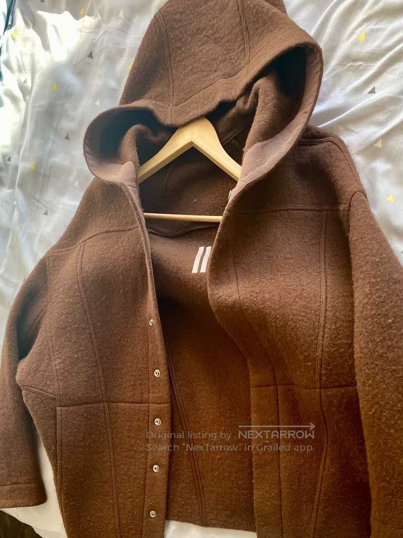 Rick Owens Rick Owens Cape-style brown wool semi-length coat| Size US M / EU 48-50 / 2 - 5 Thumbnail