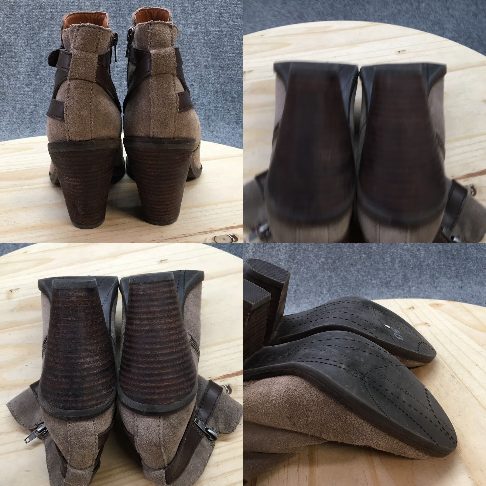 Dolce Vita DV Dolce Vita Boots Womens 9 Ankle Booties Heels Casual Brown Suede Side Zipper Size US 9 / IT 39 - 8 Thumbnail