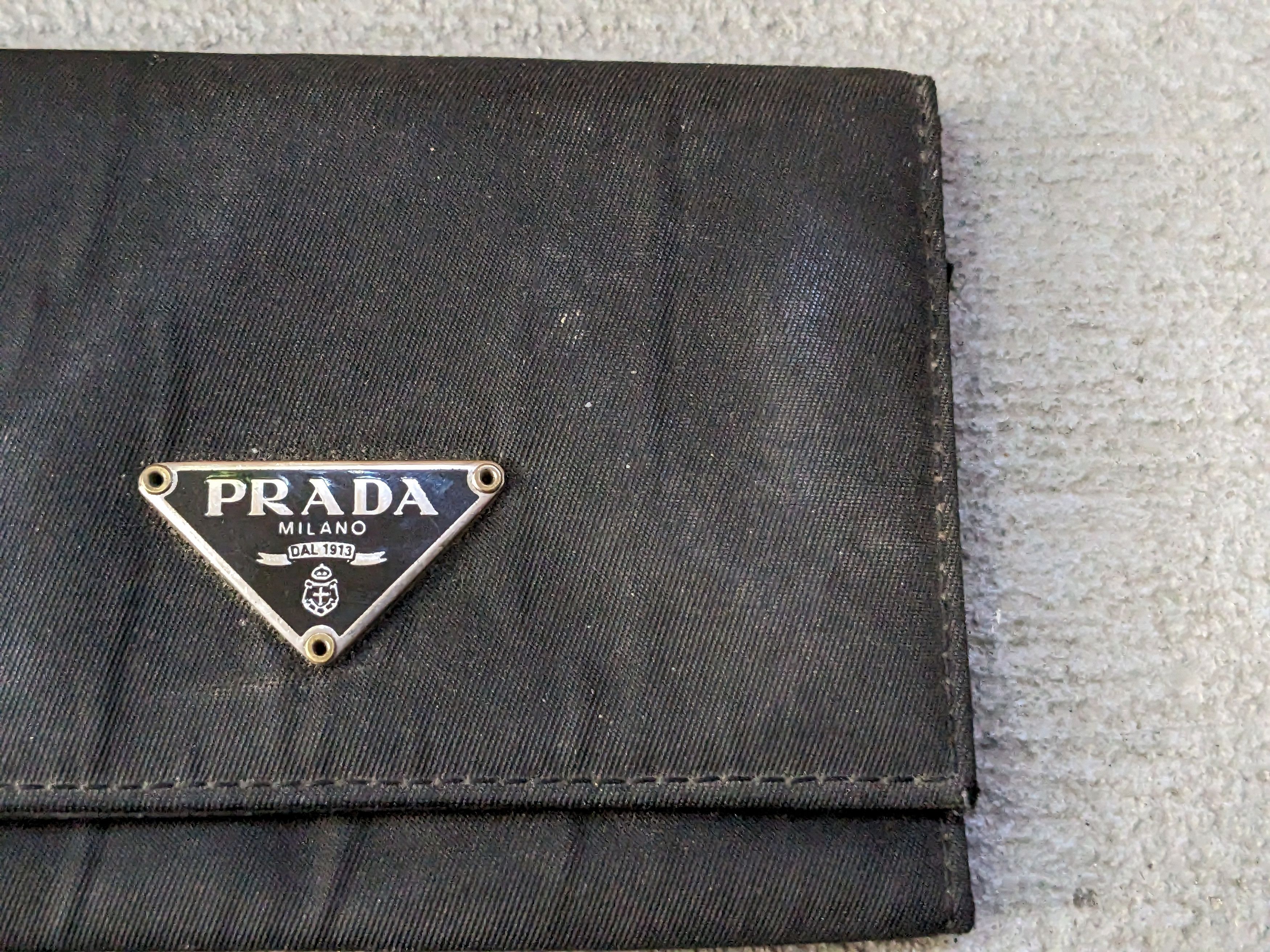 Prada Prada Wallet Black Nylon Leather Bifold Cardholder Italy Y2K Size ONE SIZE - 3 Thumbnail