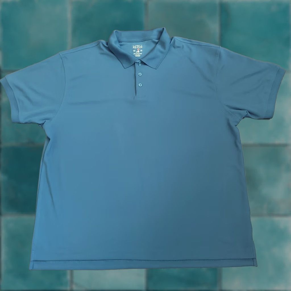 Vintage RedHead Mens Short Sleeve Solid Blue Polo Shirt - 2XL Size US XXL / EU 58 / 5 - 1 Thumbnail