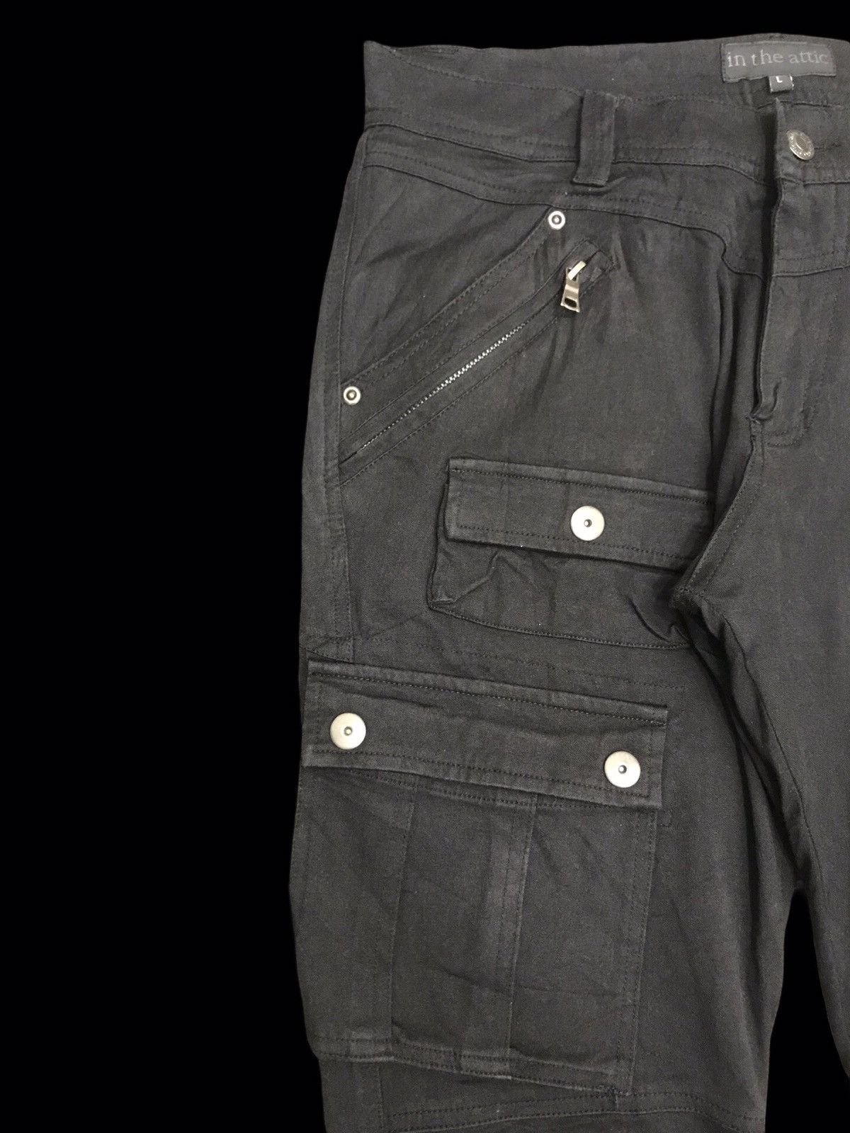 Japanese Brand 💥PUNK GEAR💥in the attic Multipockets Soft Cargo Pant F180 Size US 31 - 3 Thumbnail