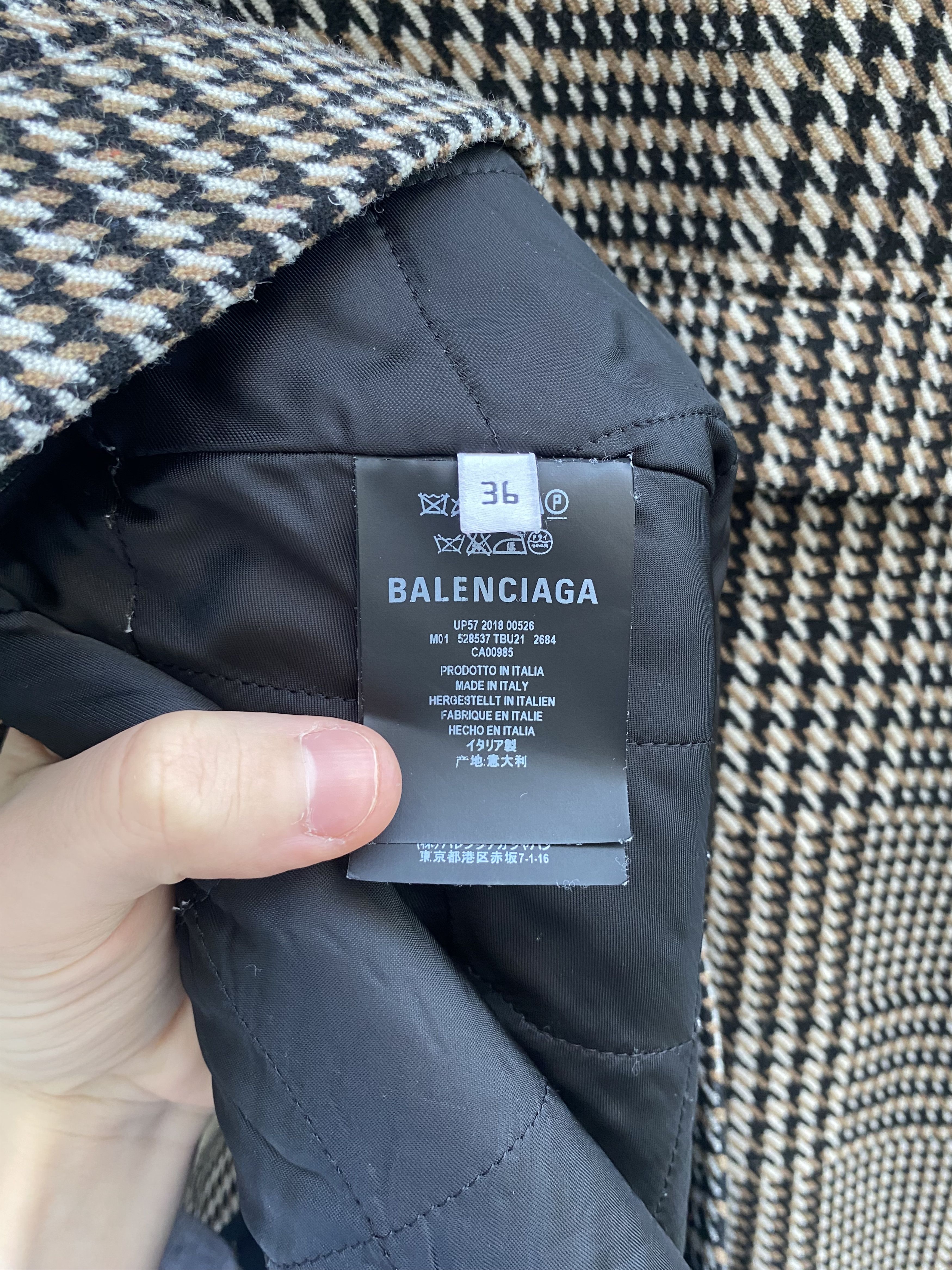 Balenciaga Balenciaga Pre-Fall 2018 Prince of Wales Check Coat Size US M / EU 48-50 / 2 - 8 Thumbnail