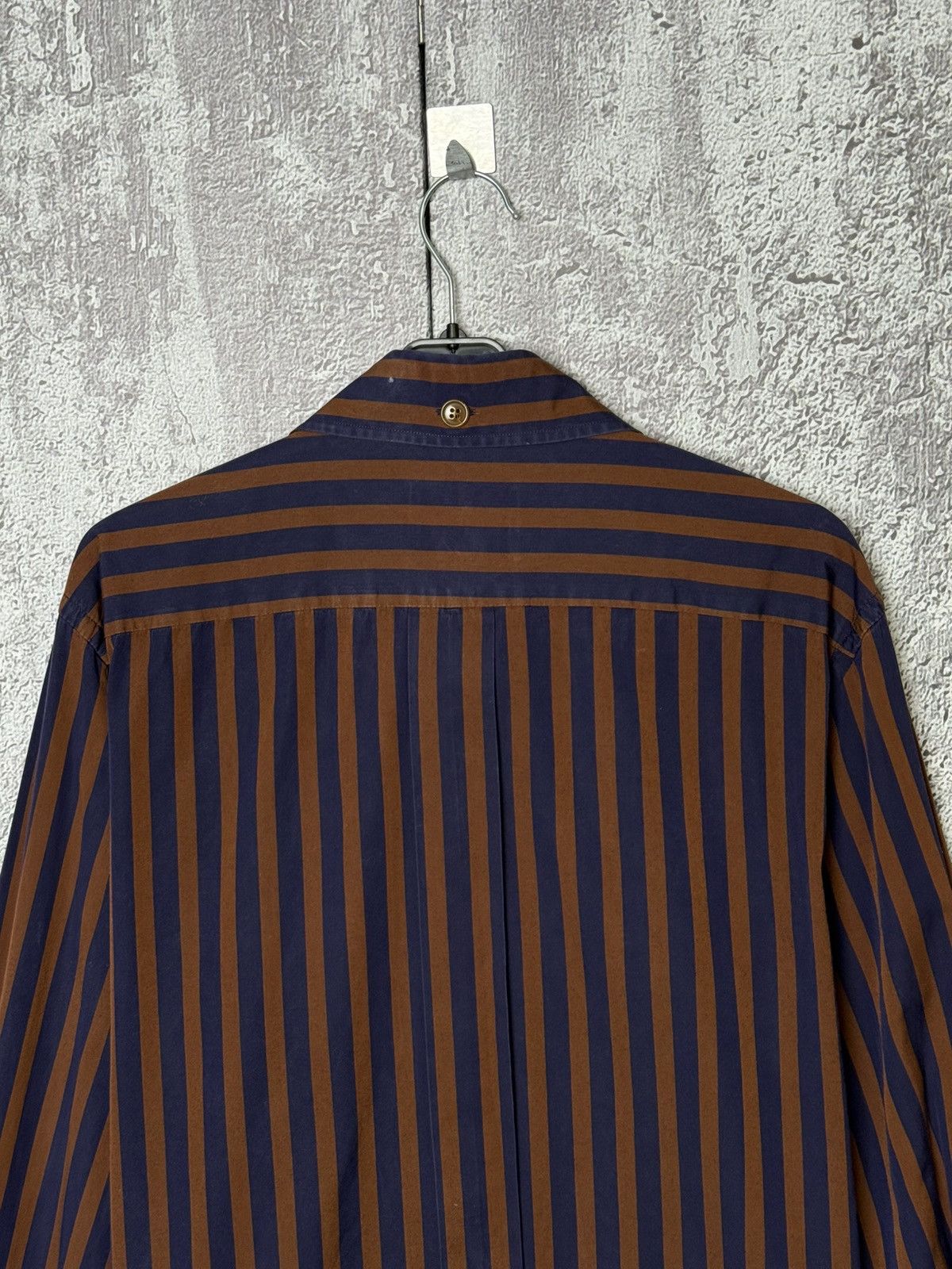 Vivienne Westwood Vivienne Westwood Striped Button Shirt Orb Logo Long Sleeve Size US XL / EU 56 / 4 - 16 Thumbnail