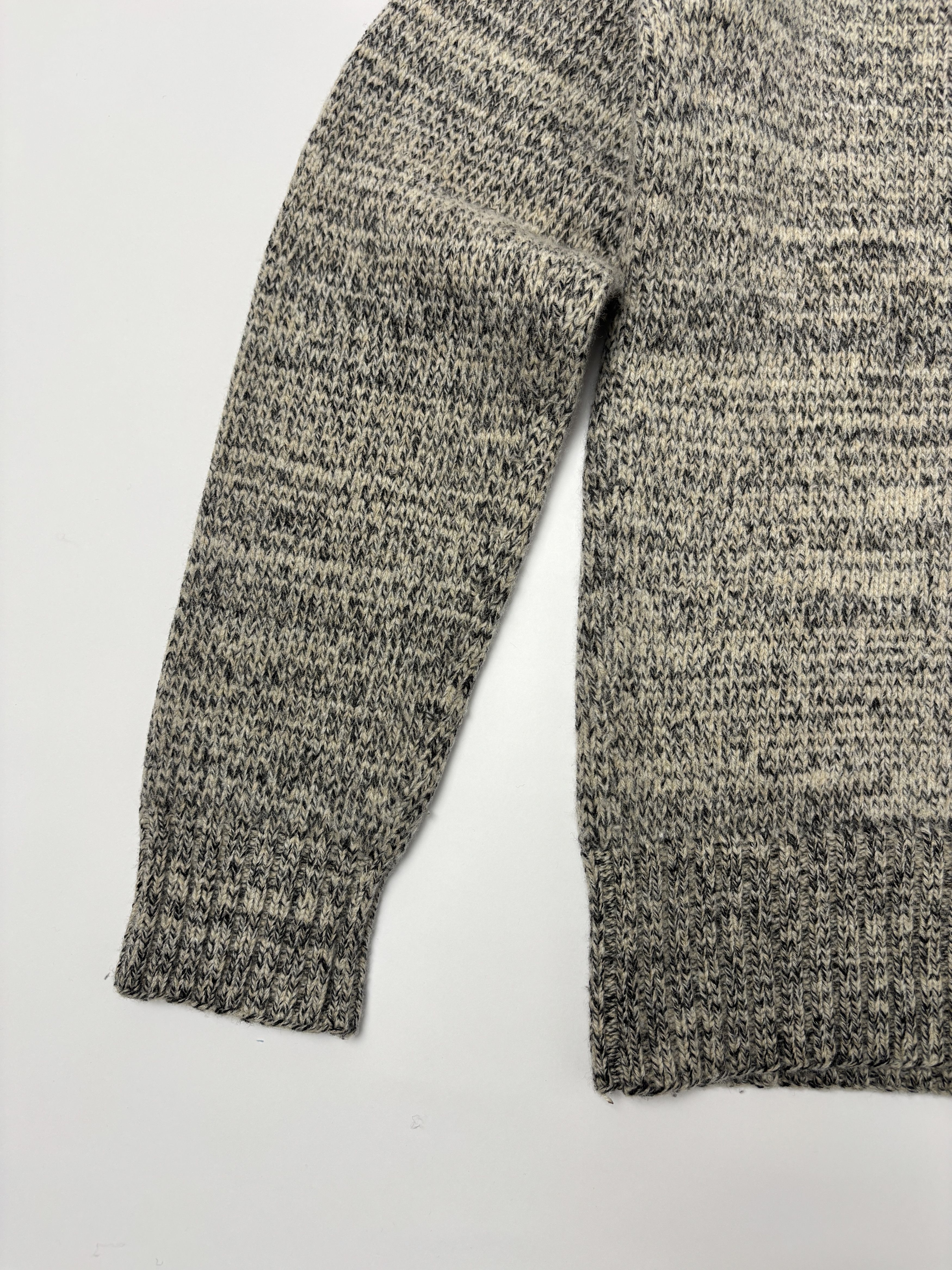 RRL Ralph Lauren RRL Grey Mélange Wool Turtleneck Sweater Heavy Knit Size US S / EU 44-46 / 1 - 5 Thumbnail
