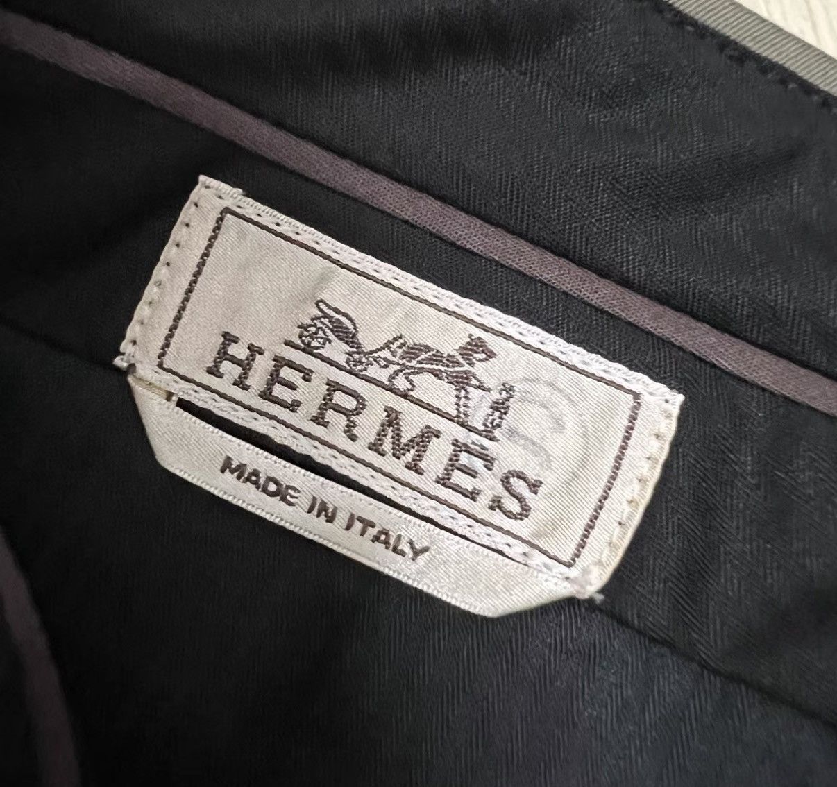 Hermes HERMÈS Solid Color Straight-leg Casual Pants J41 Size 26" / US 2 / IT 38 - 3 Thumbnail