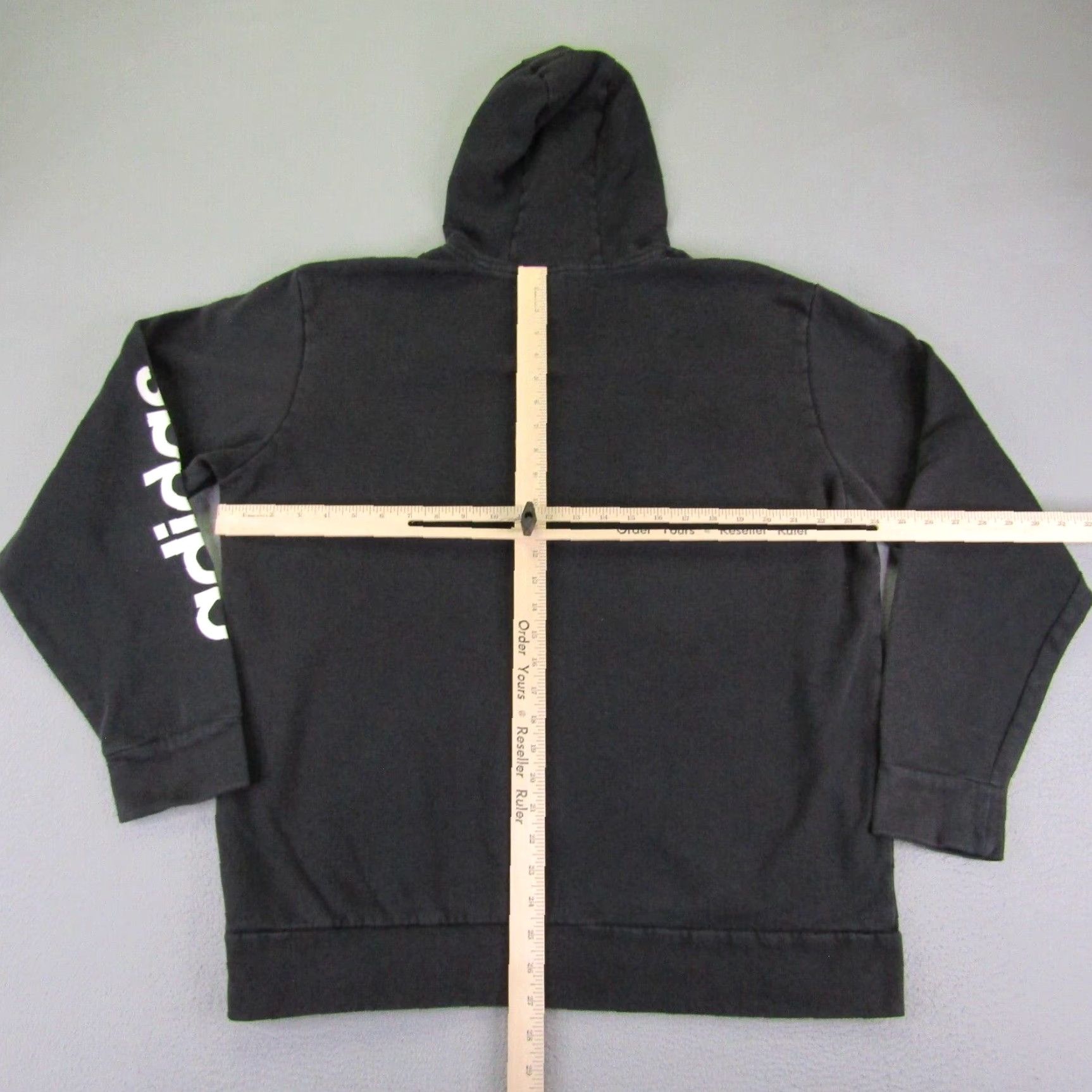 Adidas Adidas Hoodie Mens Large Black Pullover Sweatshirt Sleeve Zipper Logo Gym Pullover Casual Sports Size US M / EU 48-50 / 2 - 5 Thumbnail