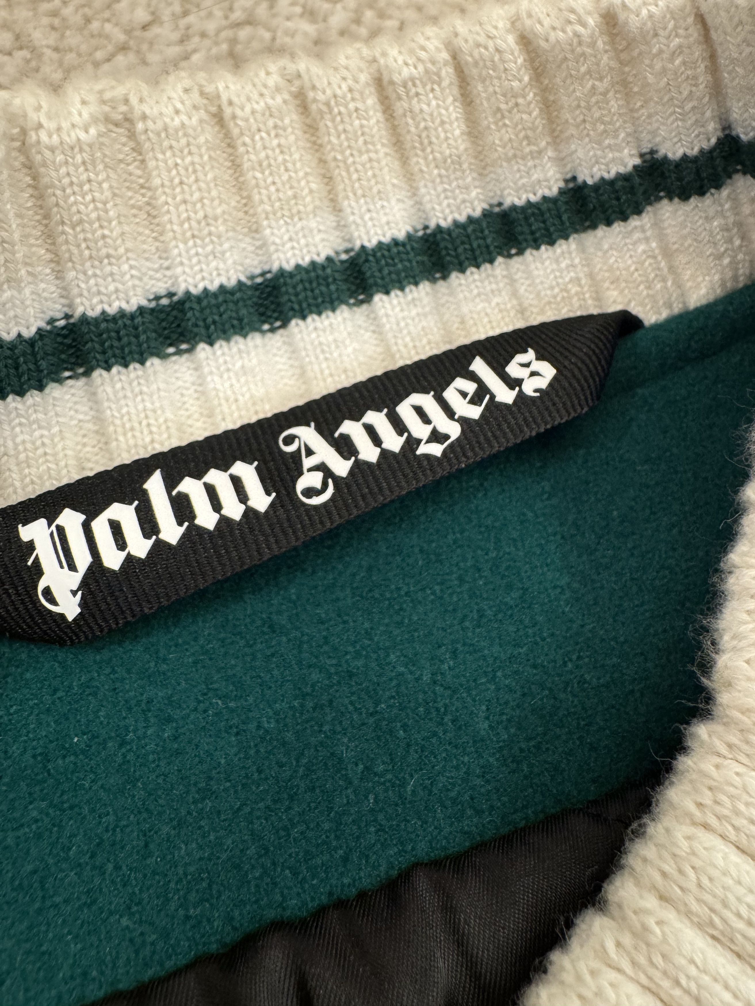 Palm Angels × Vintage 🐻 Palm Angels Green Varsity Jacket Size US L / EU 52-54 / 3 - 6 Thumbnail