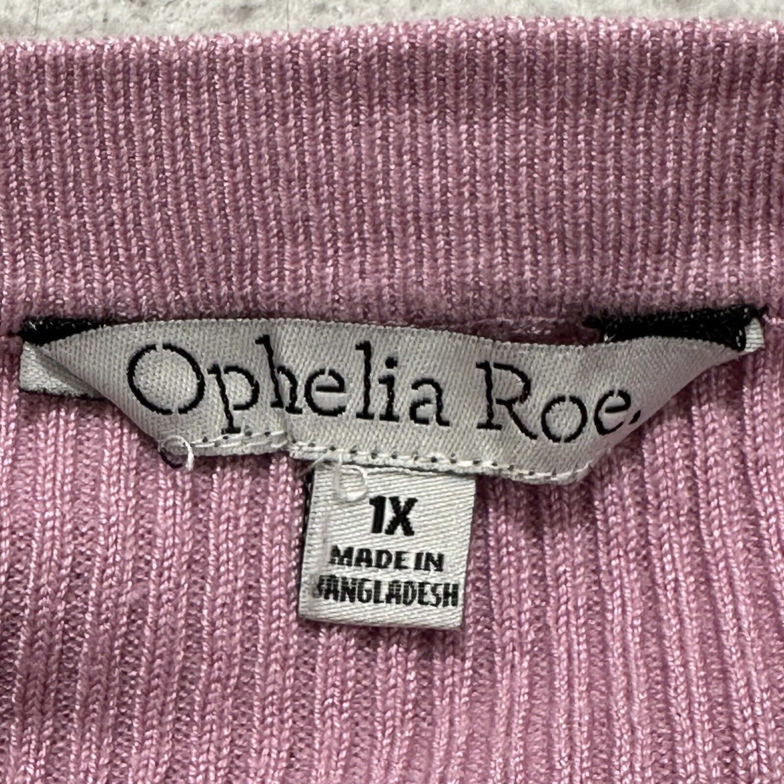 Other Ophelia Roe 1X Oversized Scoop Neck Ribbed Stretch Sweater Size XL / US 12-14 / IT 48-50 - 3 Thumbnail